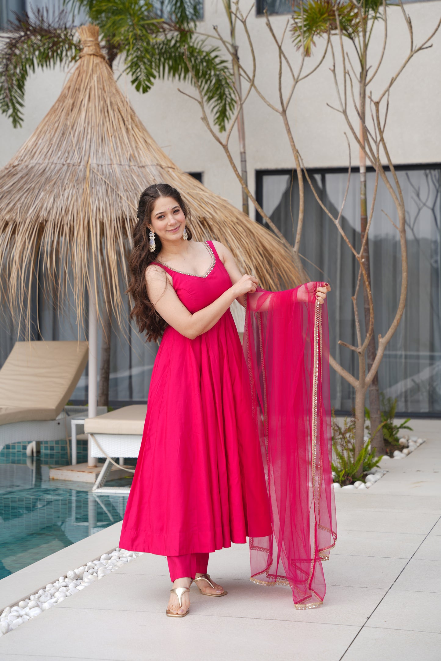 Roman Silk Chanderi Suit Set