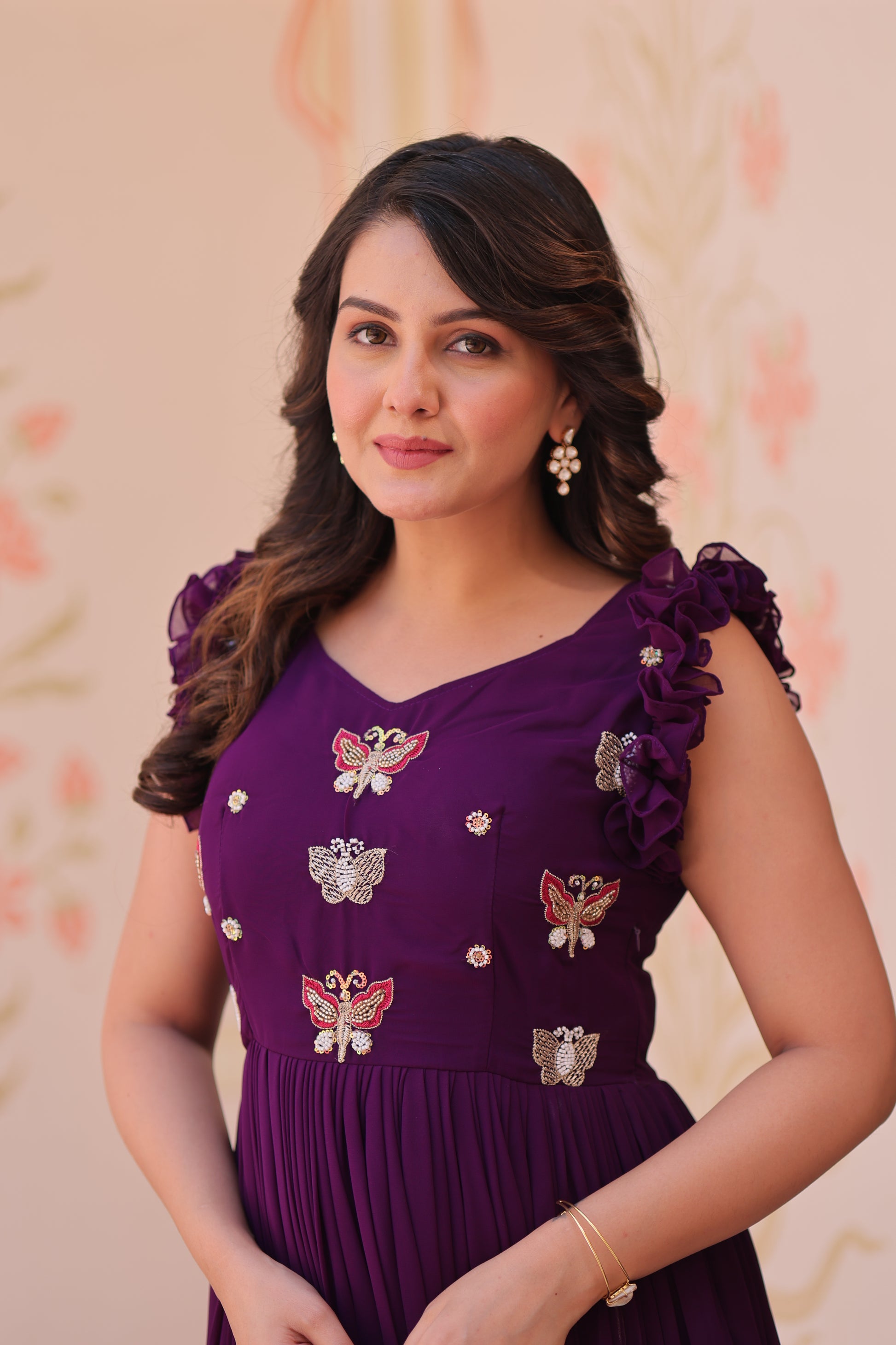 Purple One Piece Dress For Women
