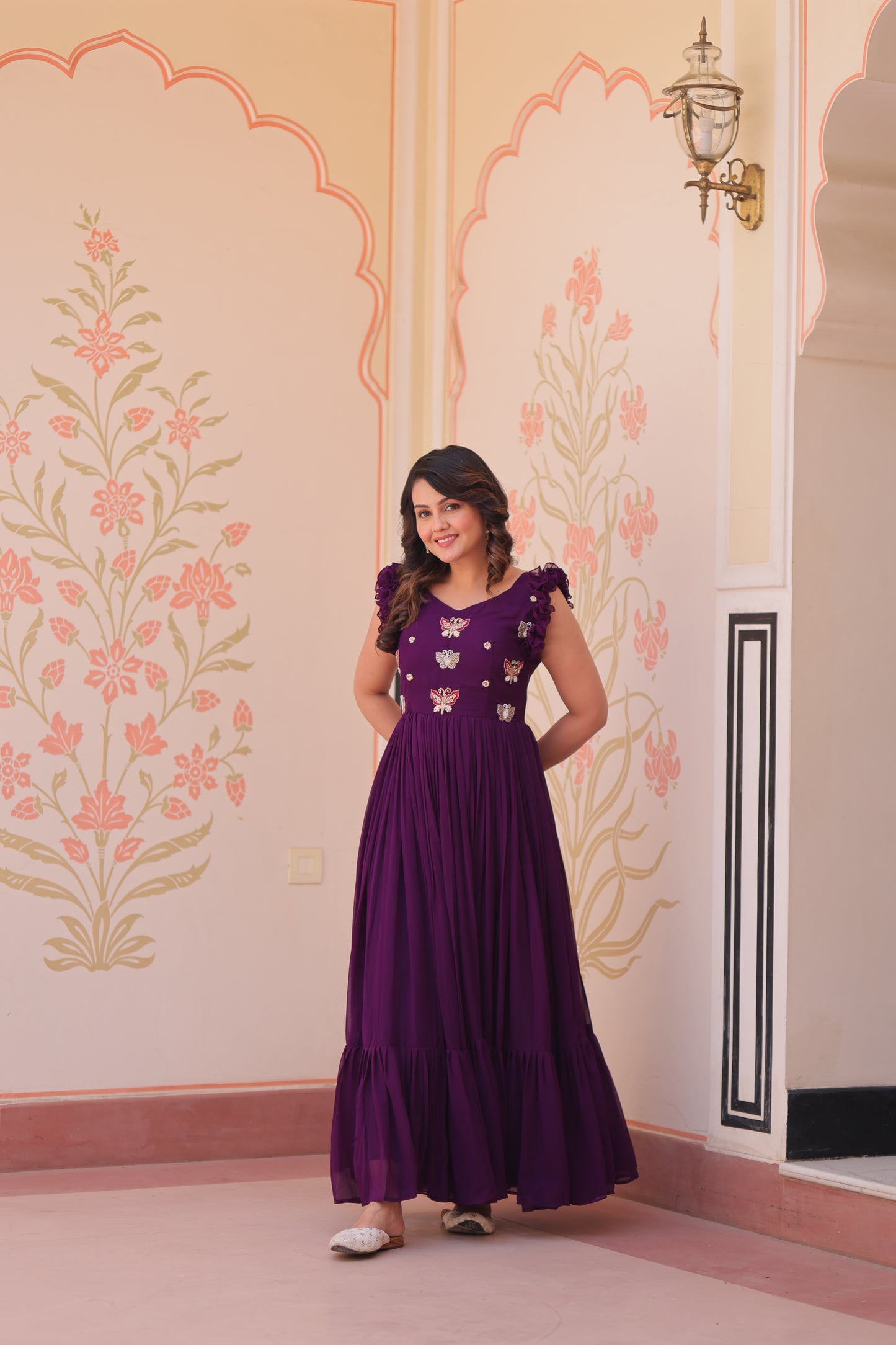 Purple One Piece Dress For Women