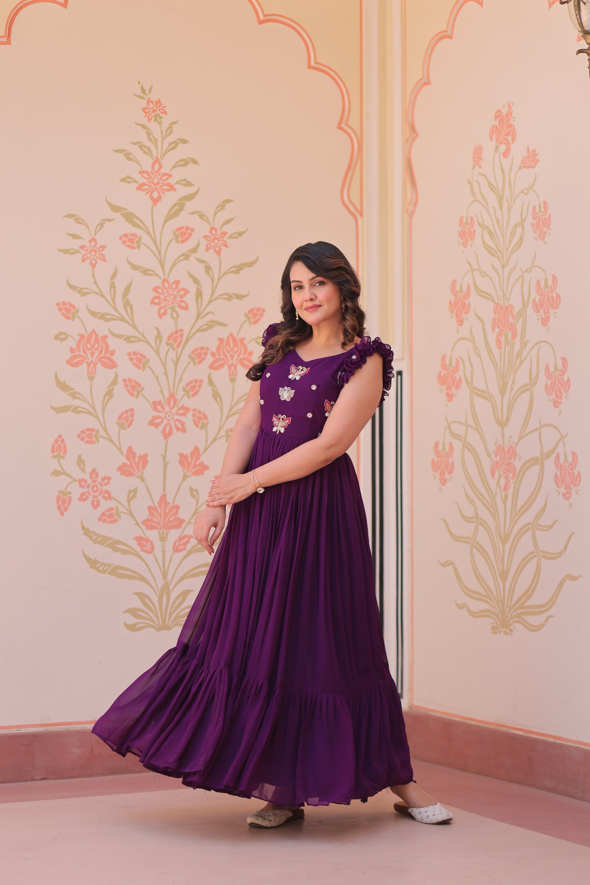 Purple One Piece Dress For Women