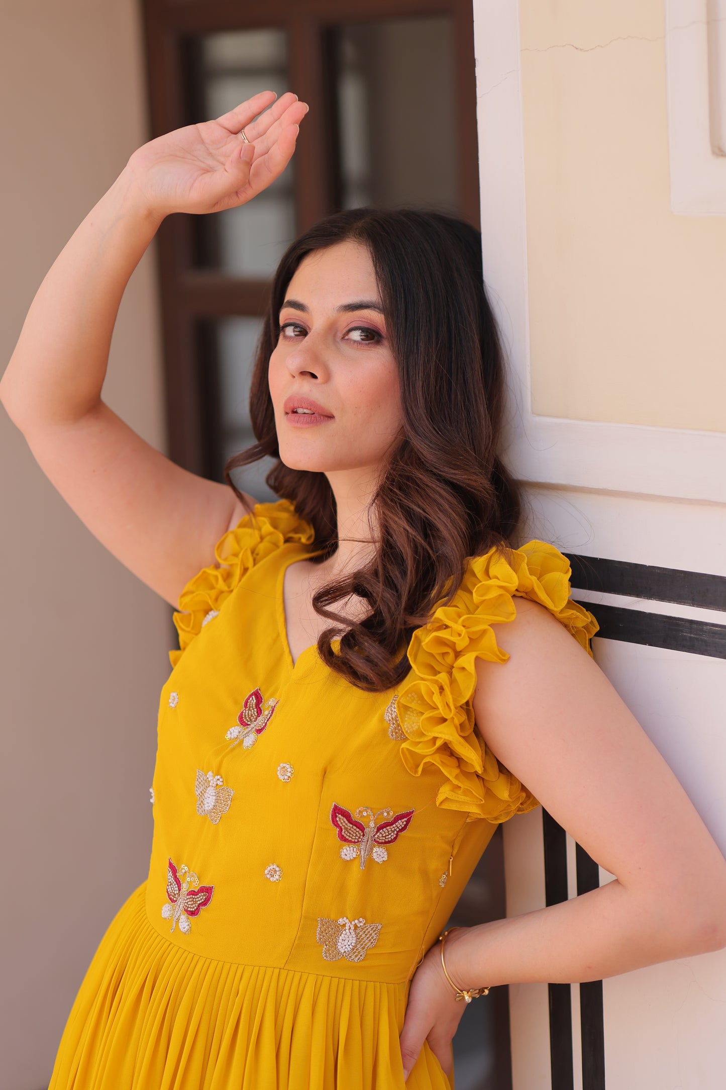 Yellow One Piece Dress For Women