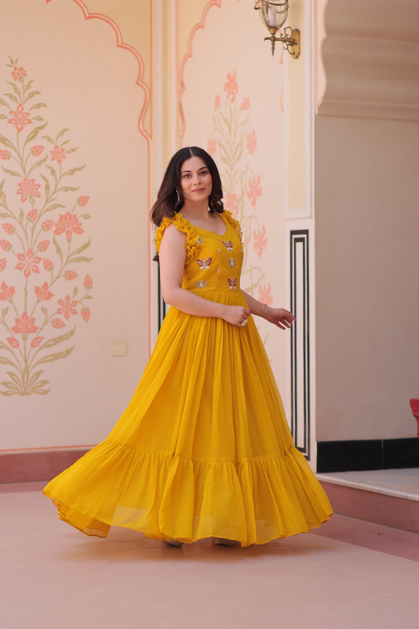 Yellow One Piece Dress For Women