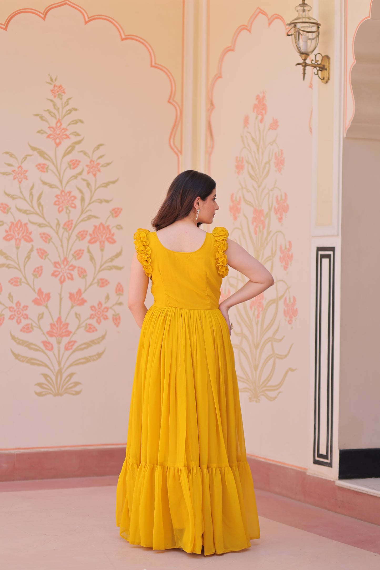 Yellow One Piece Dress For Women