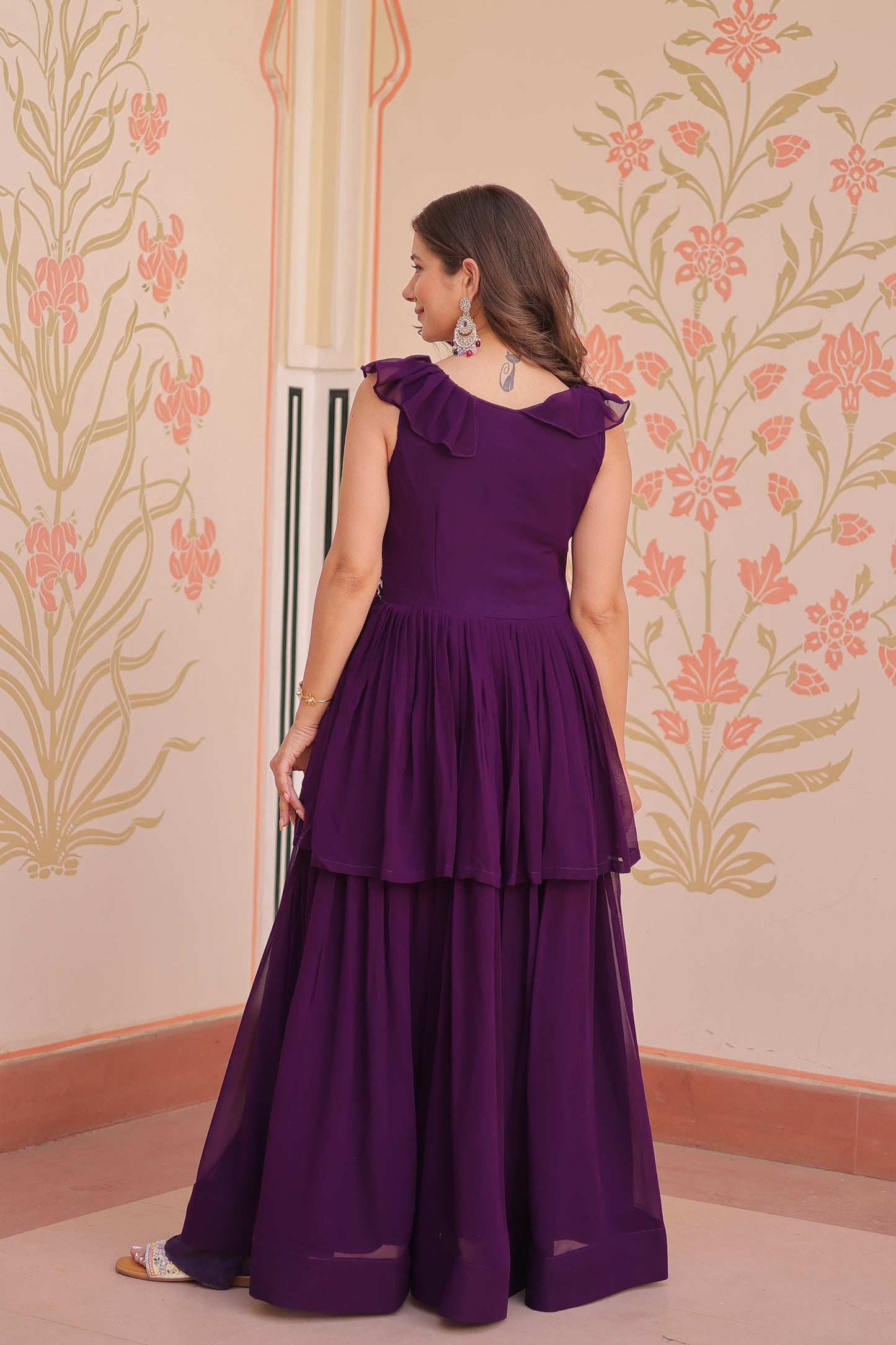 Purple Maxi Ethnic Dress