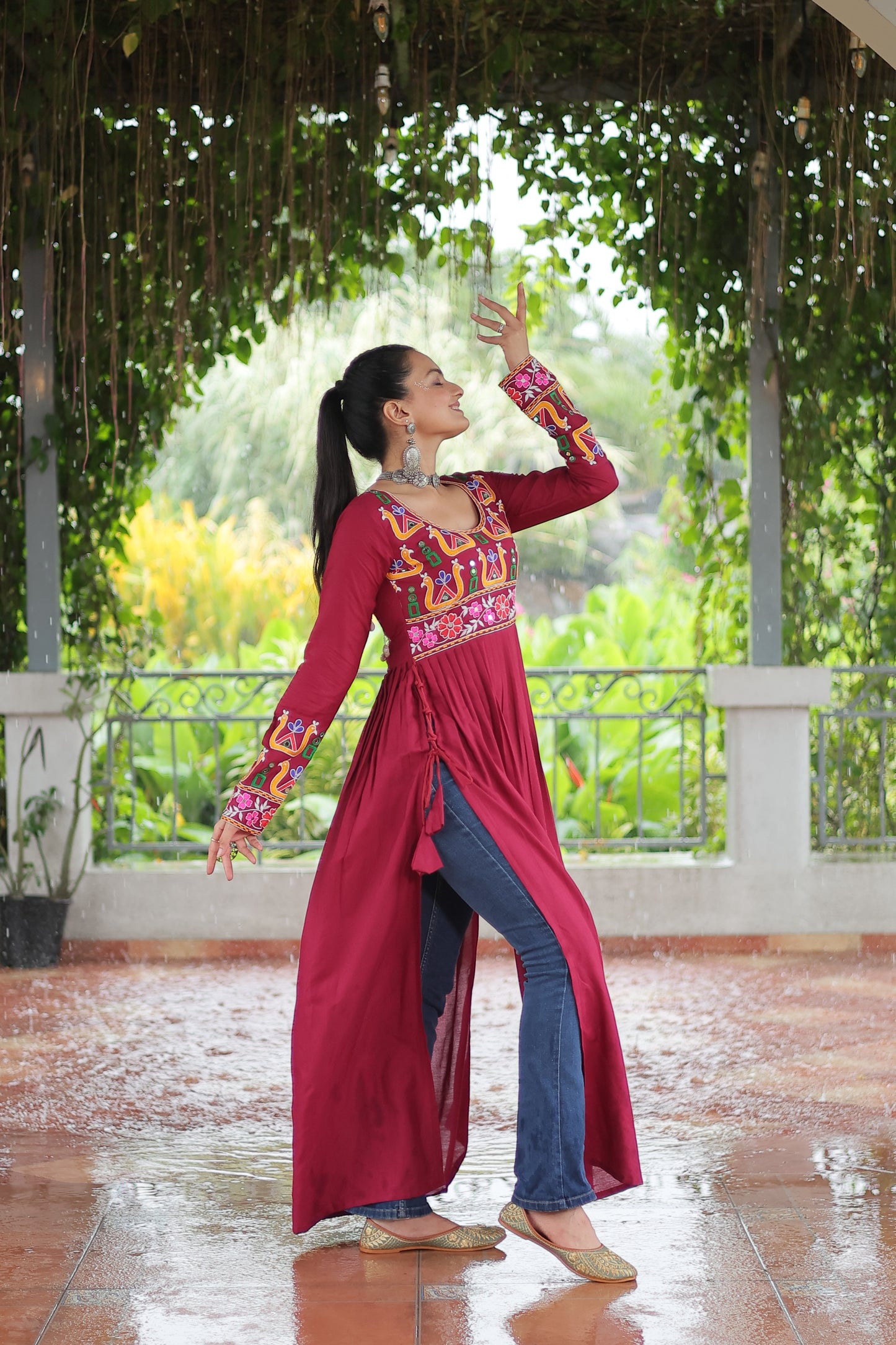 Maroon Garba Outfits Online