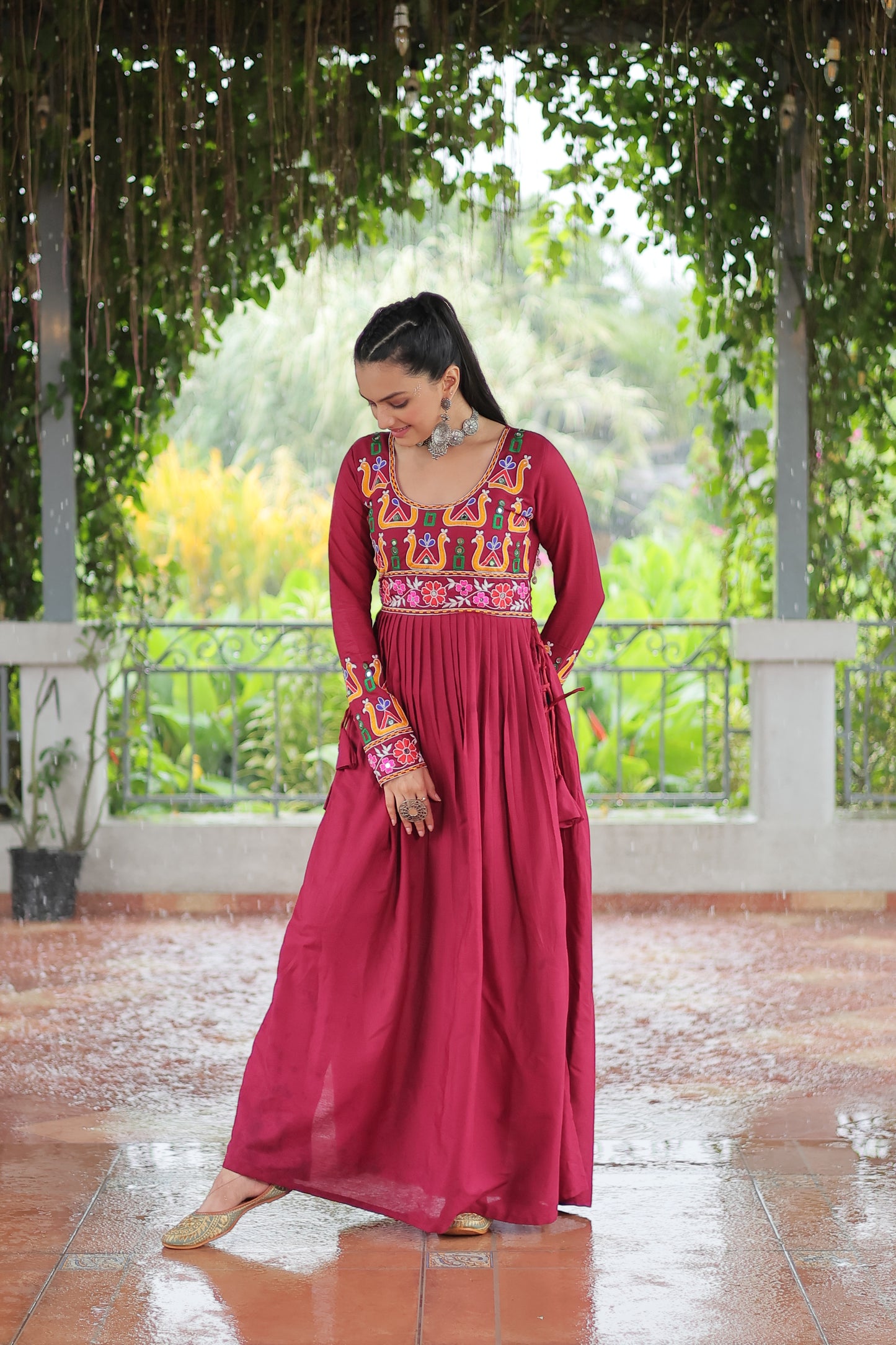 Maroon Garba Outfits Online
