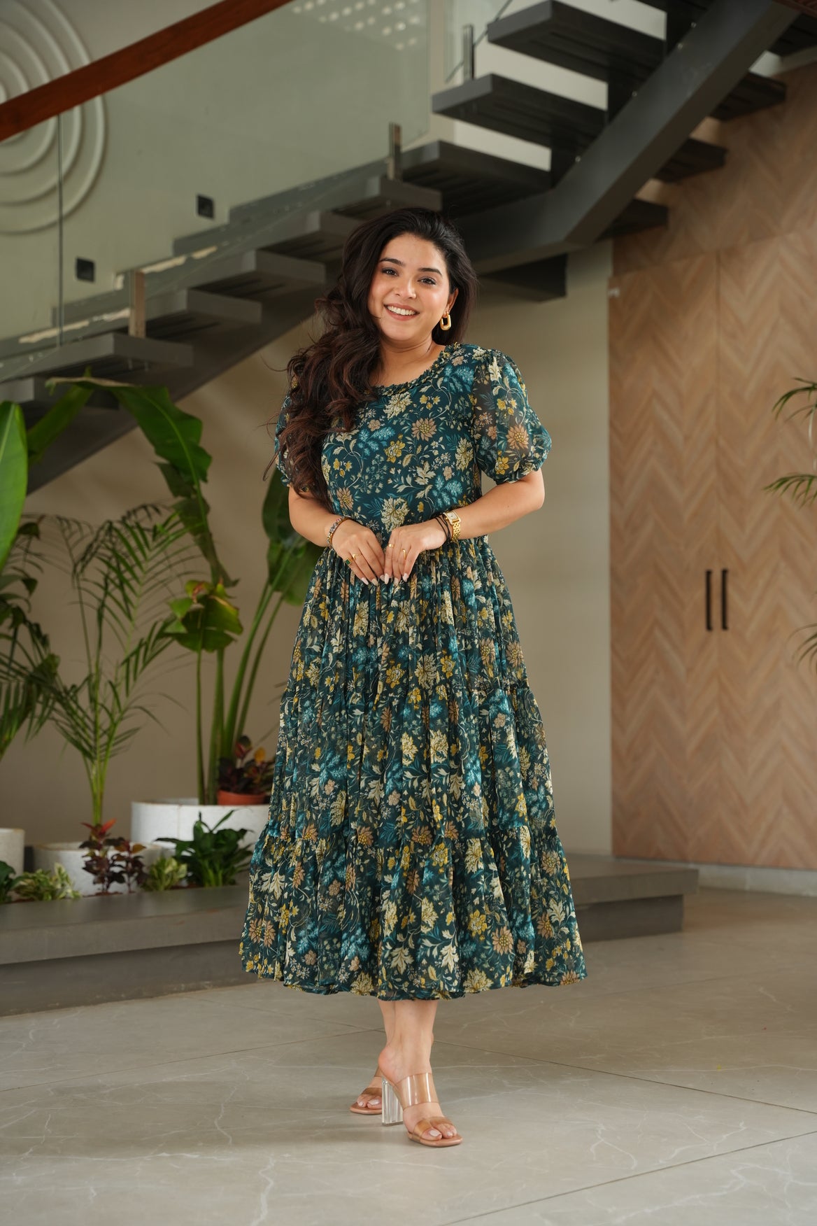 Floral Printed Midi Dress