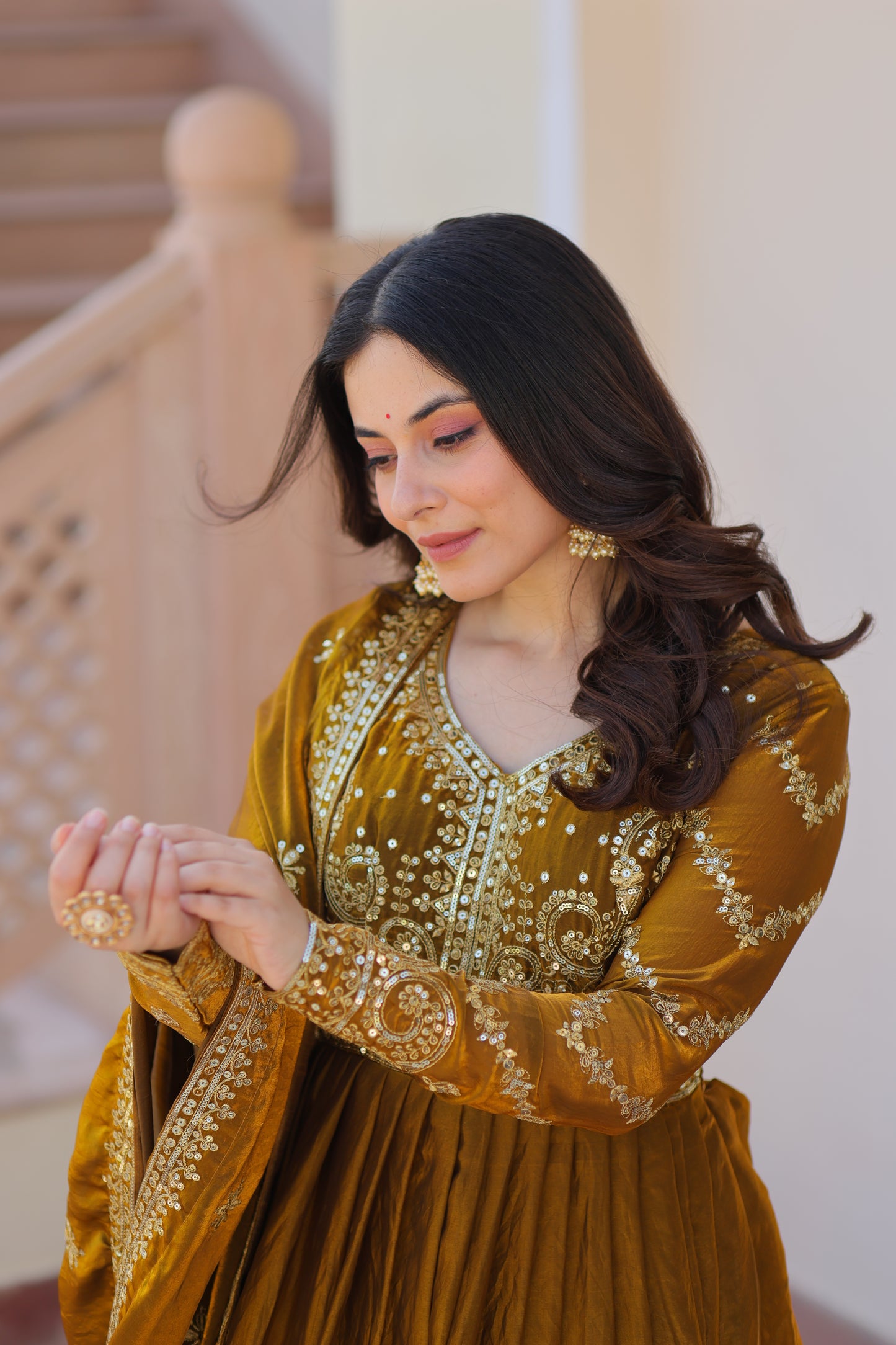 Silk Gown For Women With Dupatta