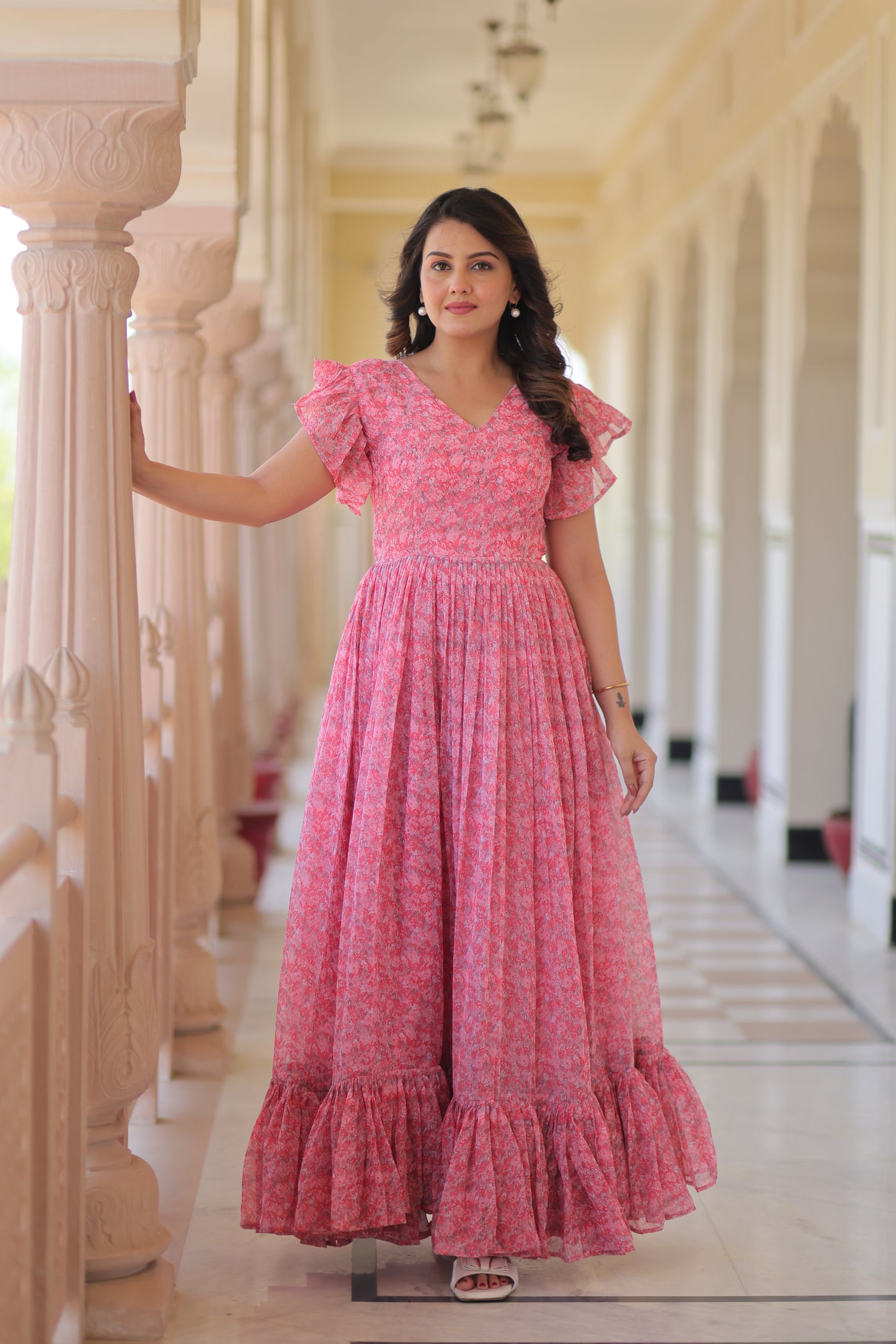 Peach Maxi Dress