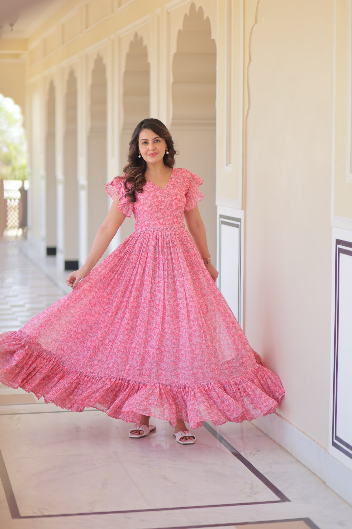 Peach Maxi Dress