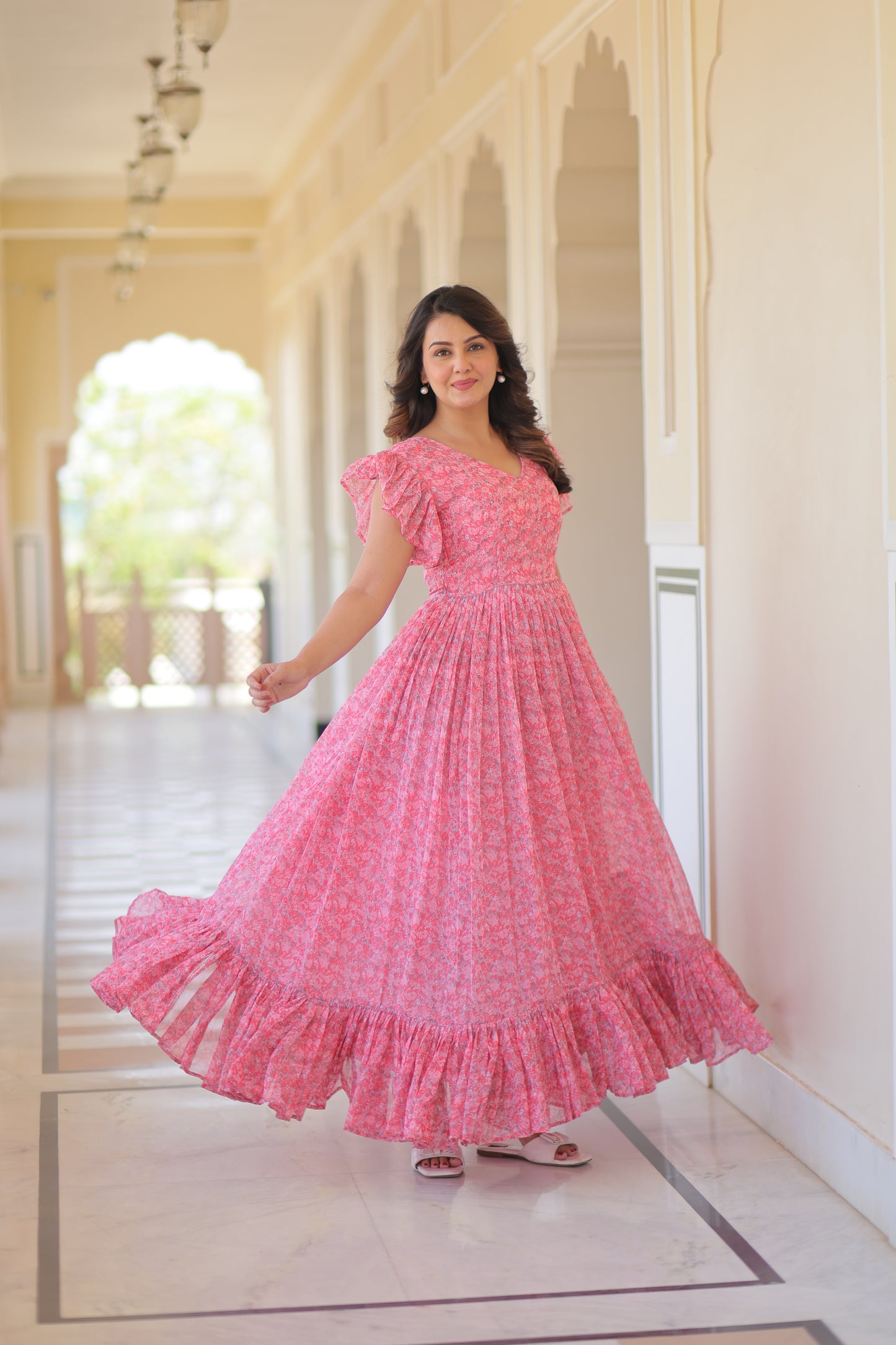 Peach Maxi Dress