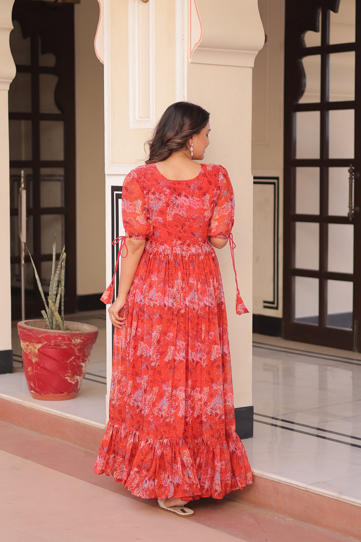 Red Floral Dress