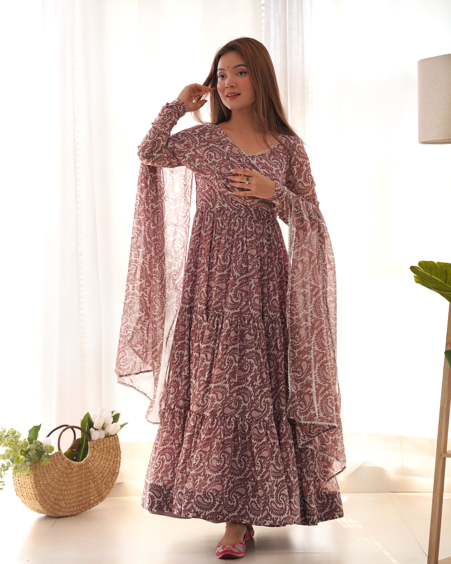 Printed Georgette Anarkali Set 3