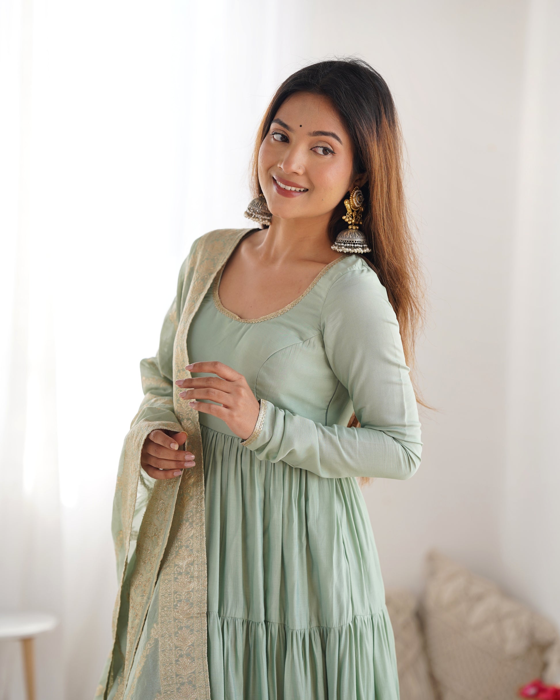 Silk Anarkali Set 8