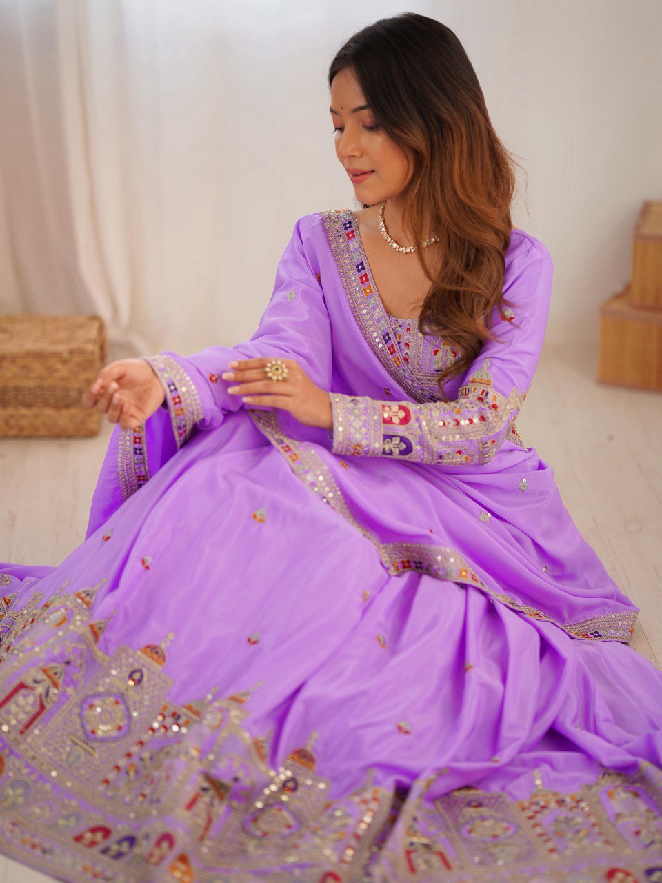 Mauve Sequnce Work Chaniya Choli