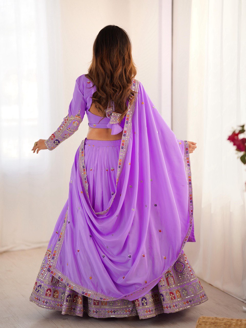 Mauve Sequnce Work Chaniya Choli