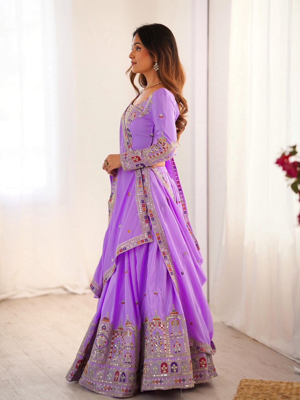Mauve Sequnce Work Chaniya Choli