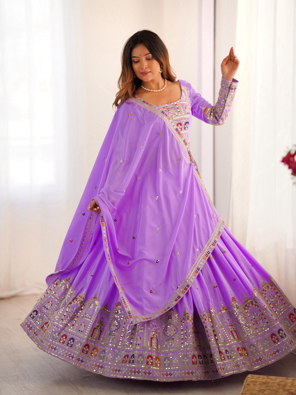 Mauve Sequnce Work Chaniya Choli