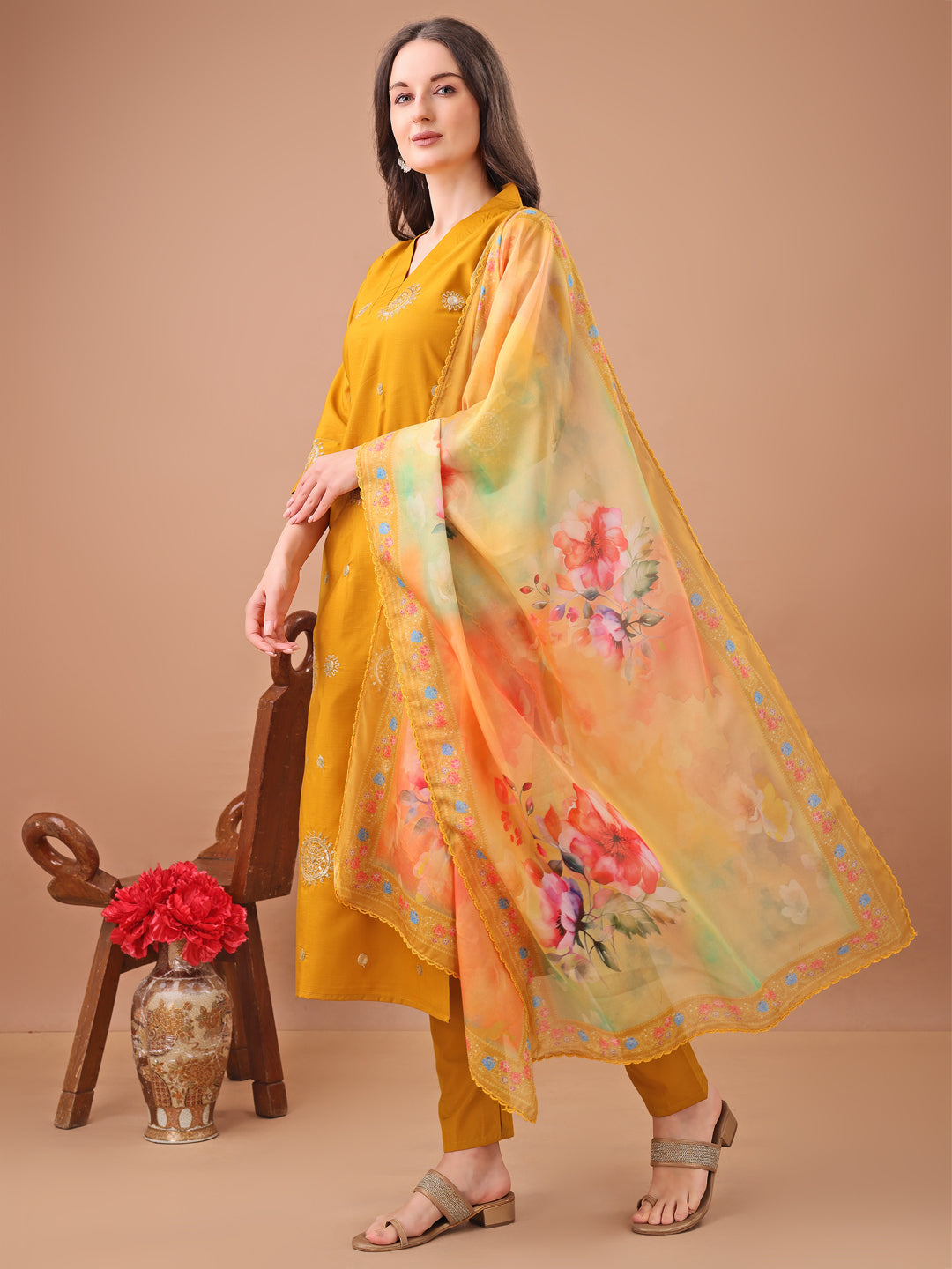 yellow kurta set