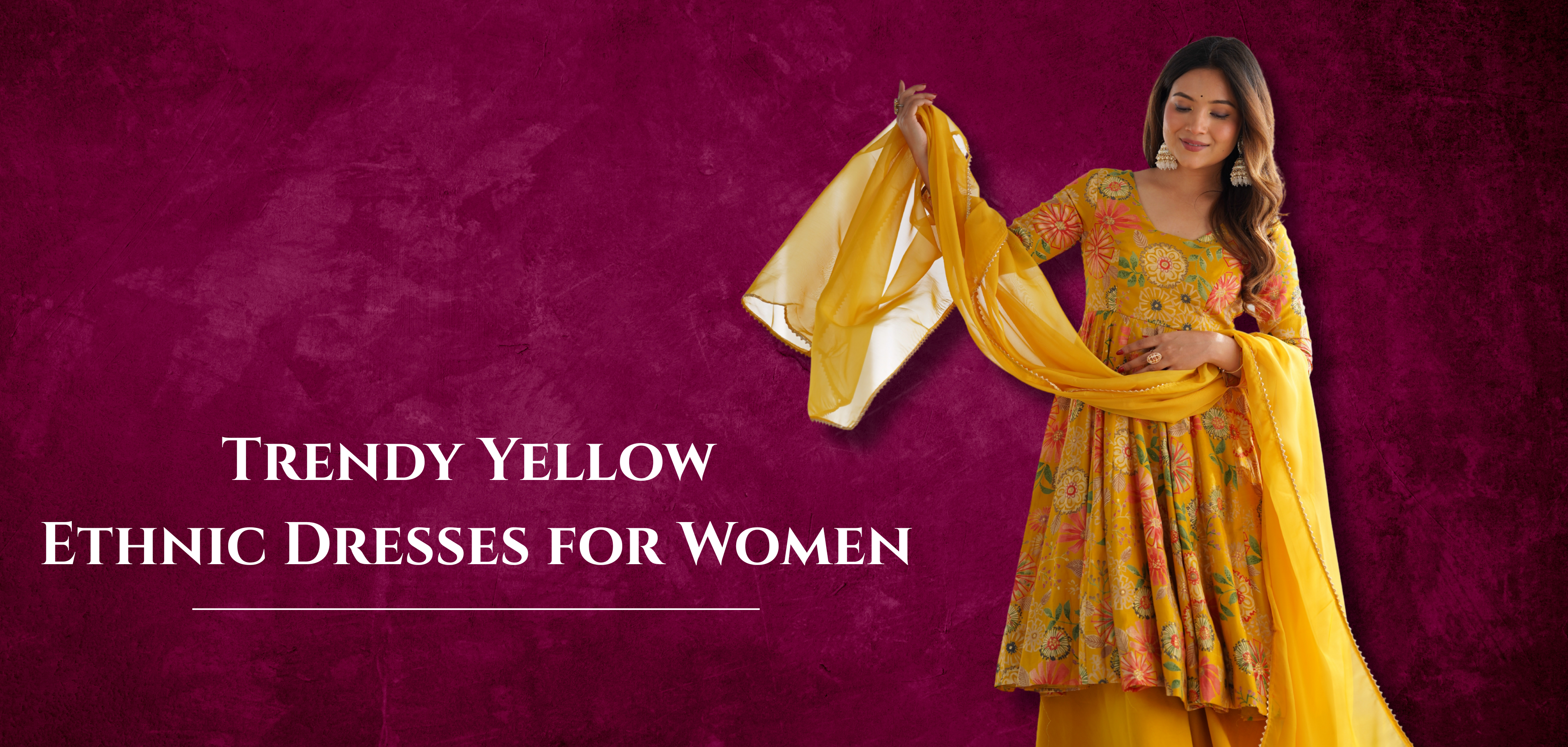 Trendy Yellow Ethnic Dresses for Women