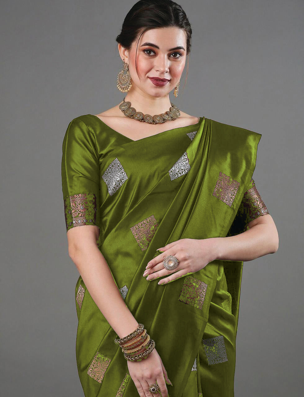 Mahendi Saree for Women Latest Design Party Wear Collection
