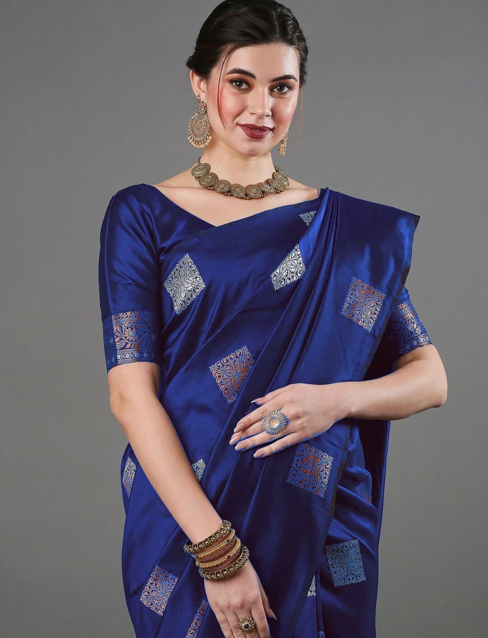 Blue Saree for Women Latest Design Party Wear Collection