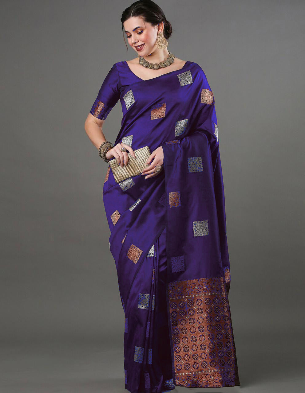 Purple Saree for Women Latest Design Party Wear Collection