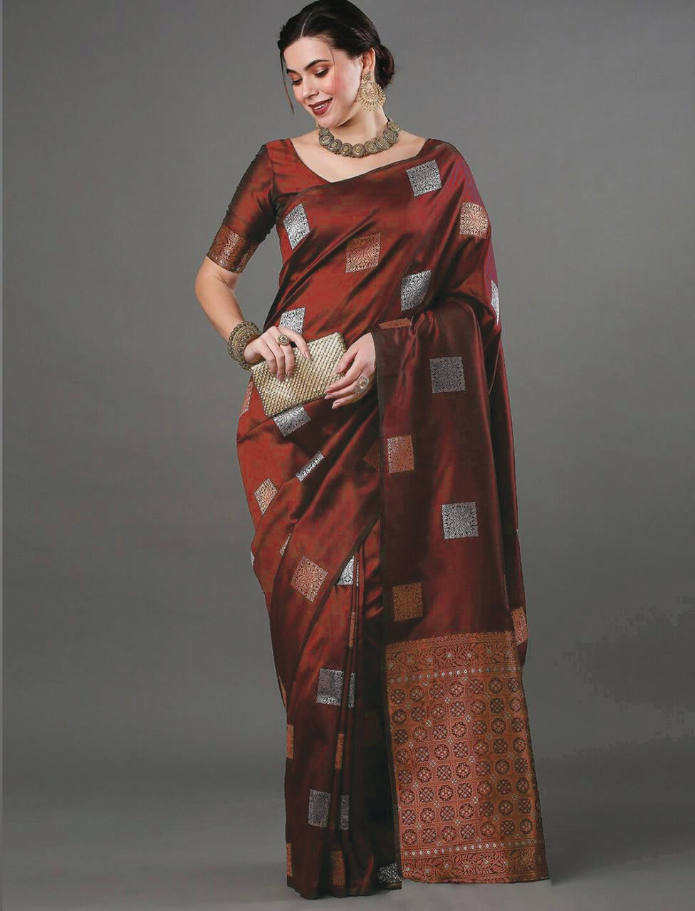 Maroon Saree for Women Latest Design Party Wear Collection