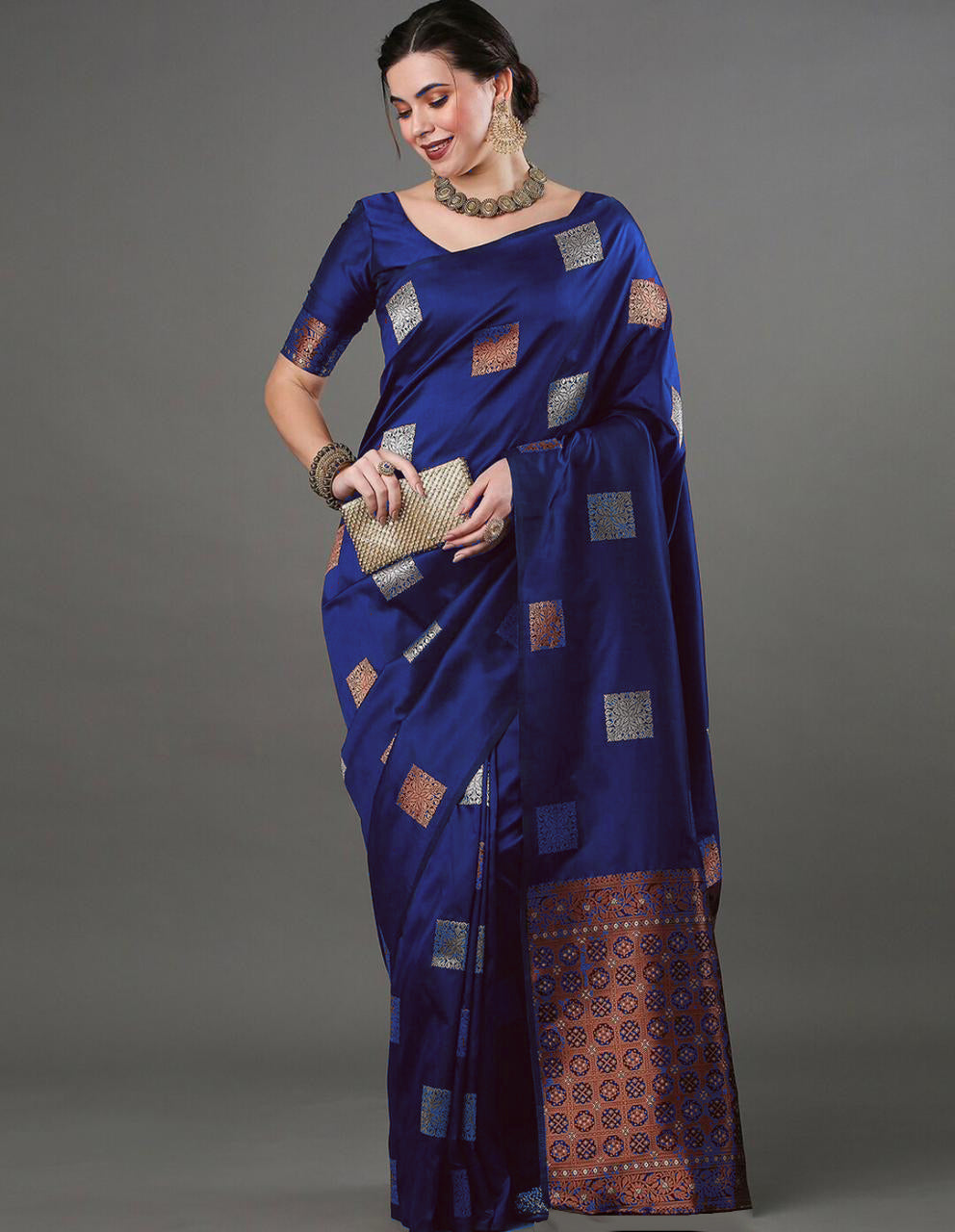 Blue Saree for Women Latest Design Party Wear Collection
