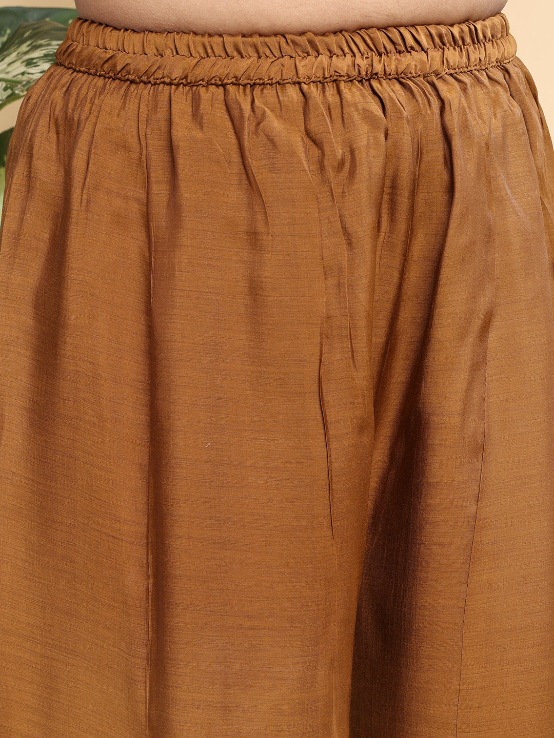 Copper Mal Cotton Embroidery With Hand Work Kurta Set