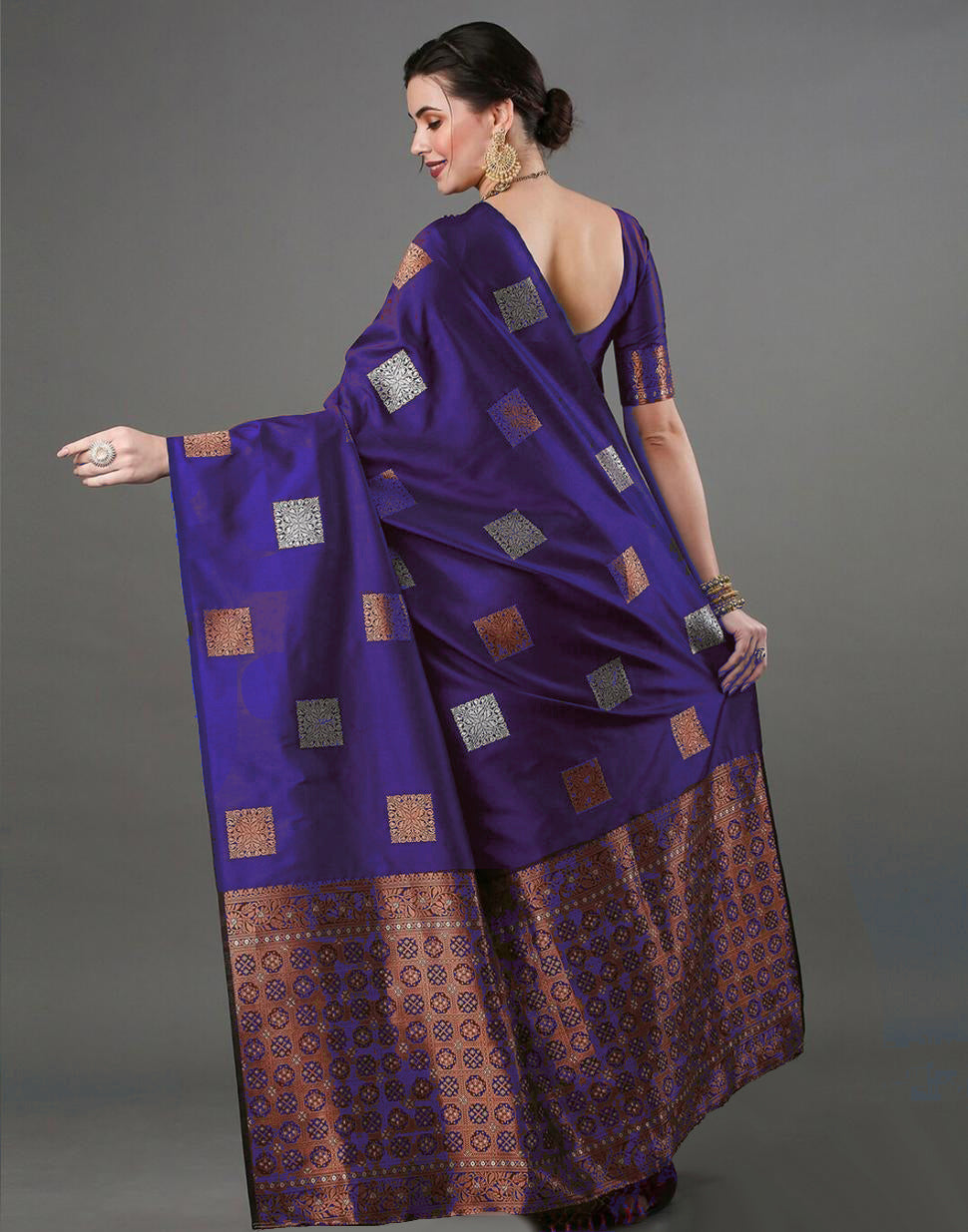 Purple Saree for Women Latest Design Party Wear Collection