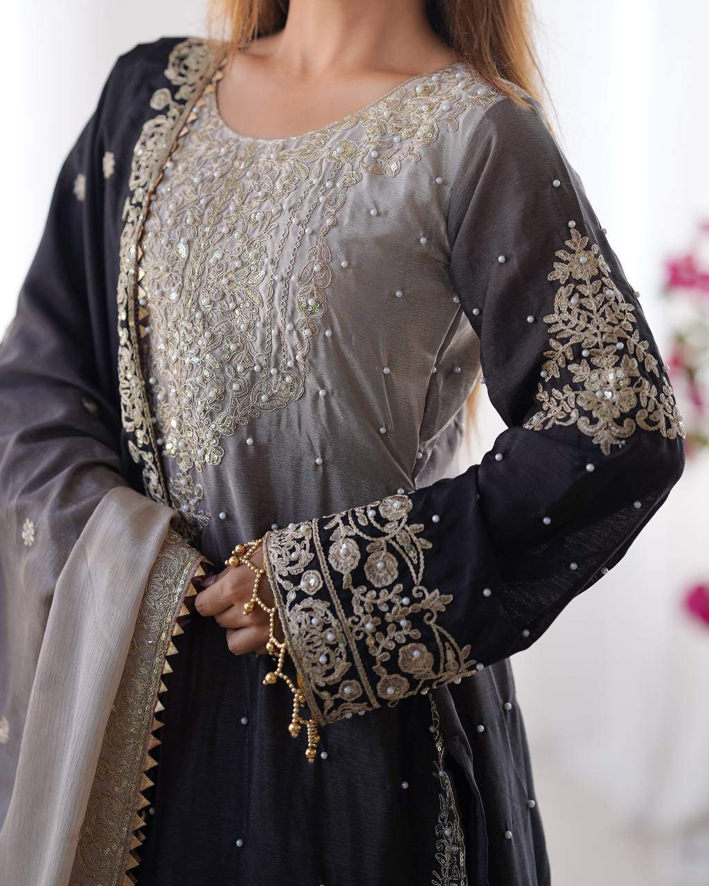 Black Sharara Suit