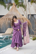 Purple Anarkali Festive Suit Sets