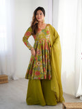 Green Palazzo Suit Sets With Dupatta