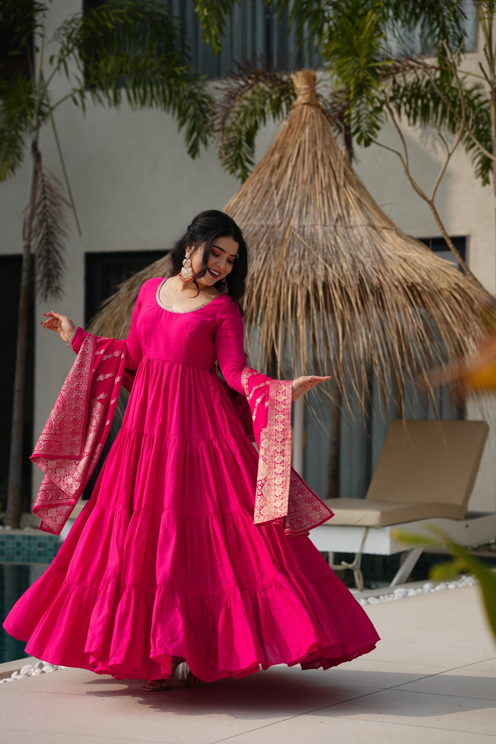 Pink Anarkali Festive Suit Sets