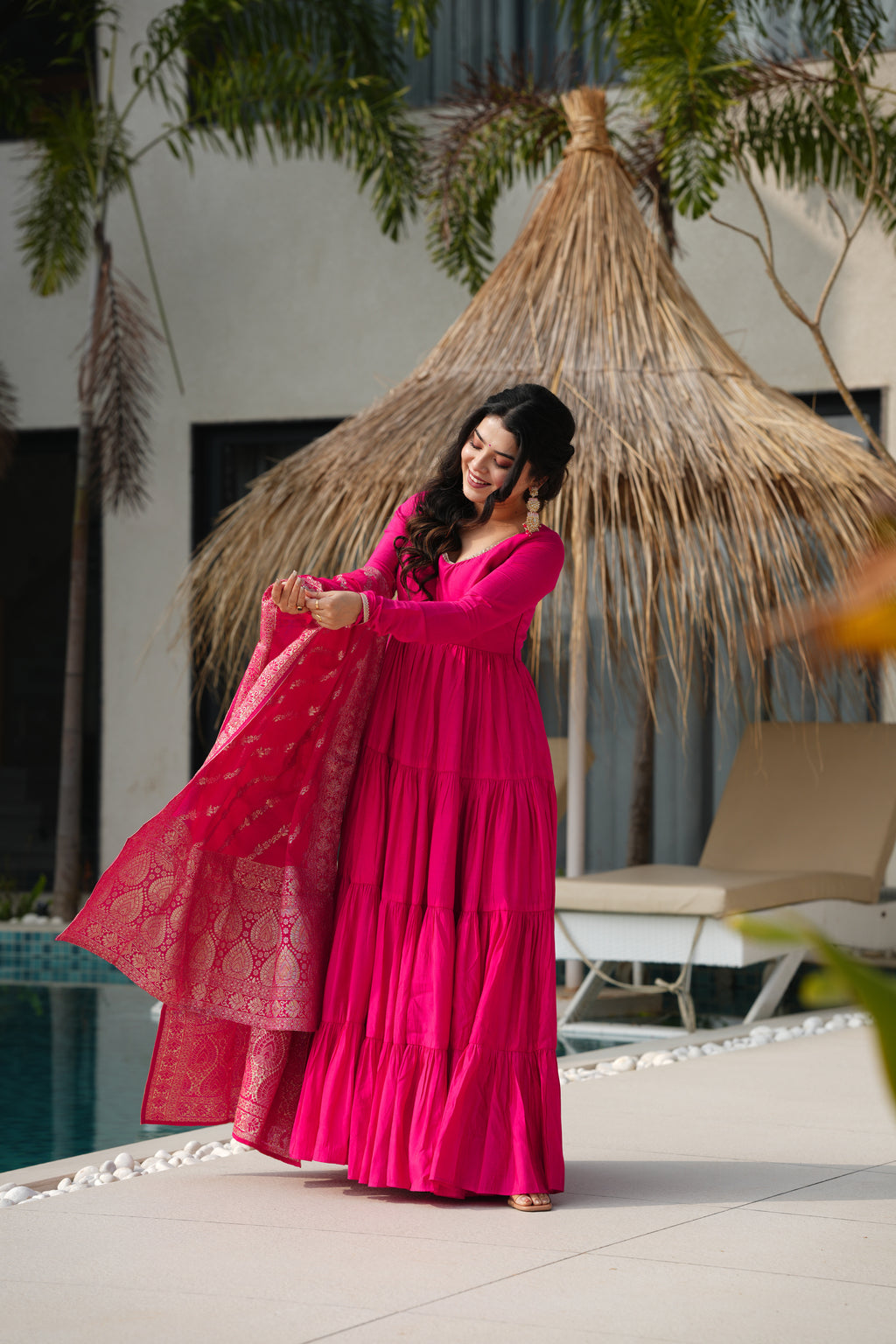 Pink Anarkali Festive Suit Sets