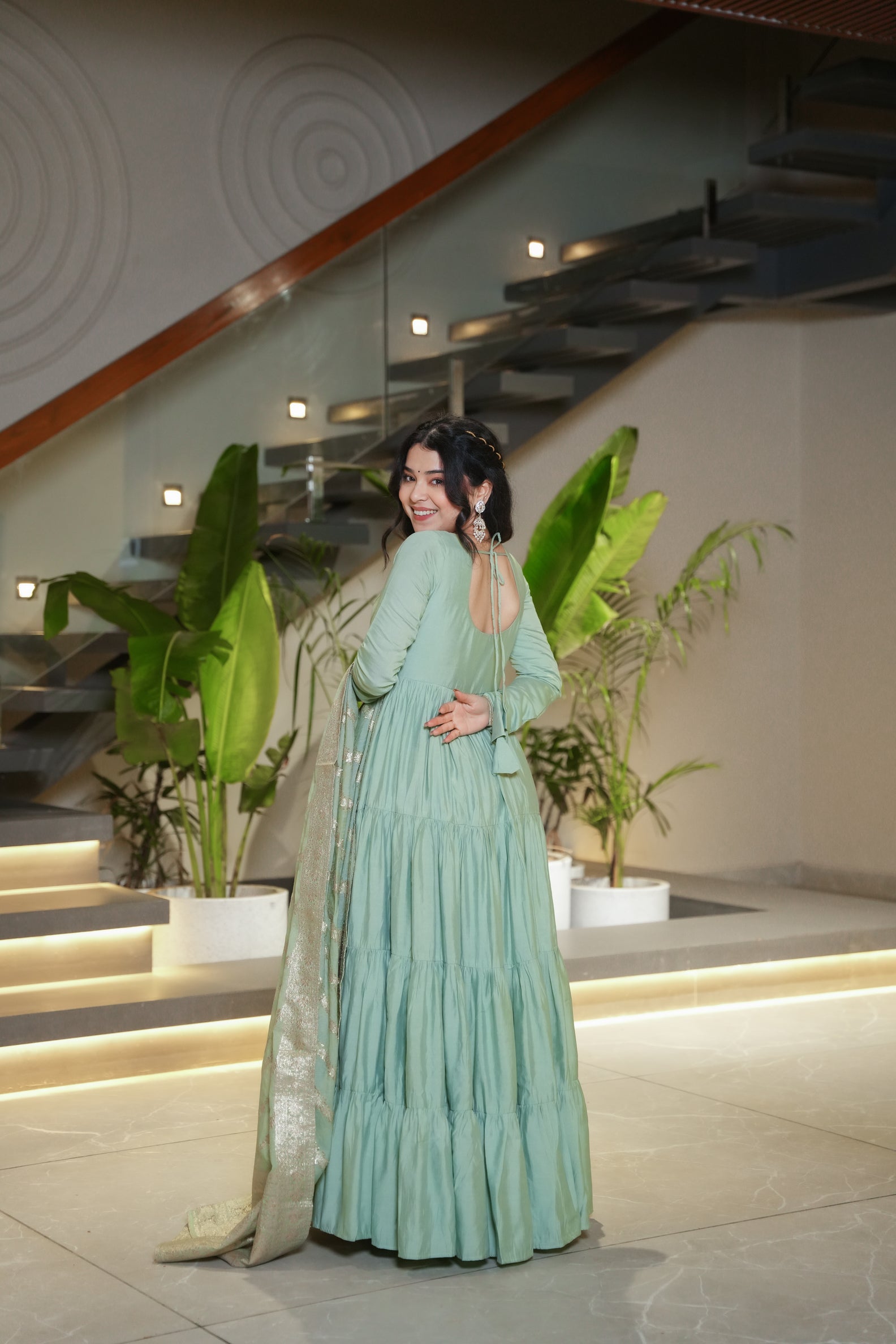 Pista Anarkali Festive Suit Sets