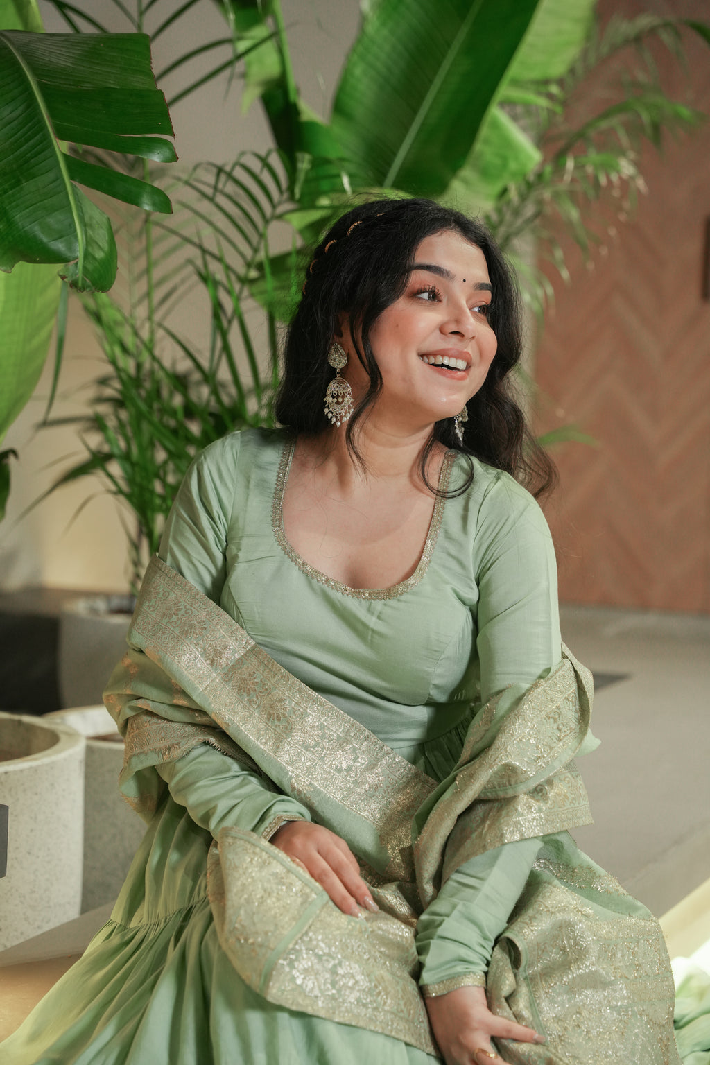 Pista Anarkali Festive Suit Sets