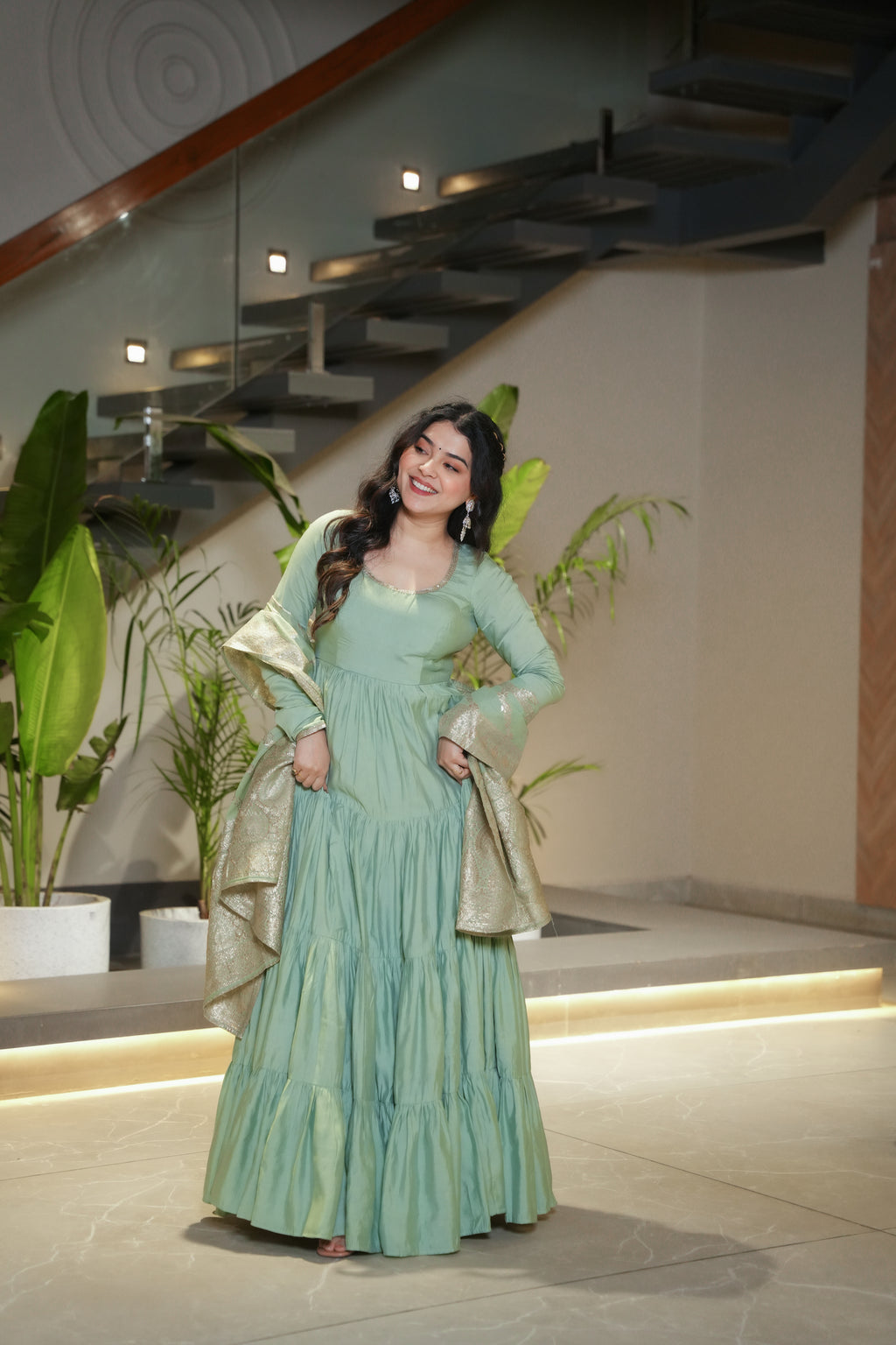 Pista Anarkali Festive Suit Sets