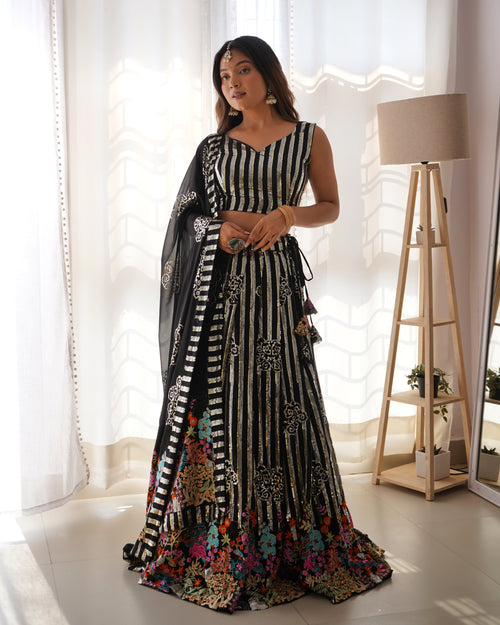 Black Party Wear Lehenga