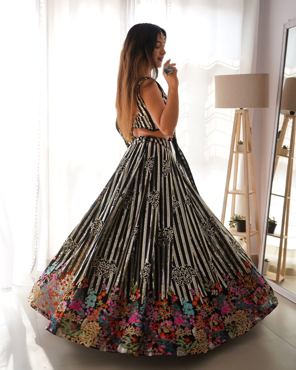 Black Party Wear Lehenga