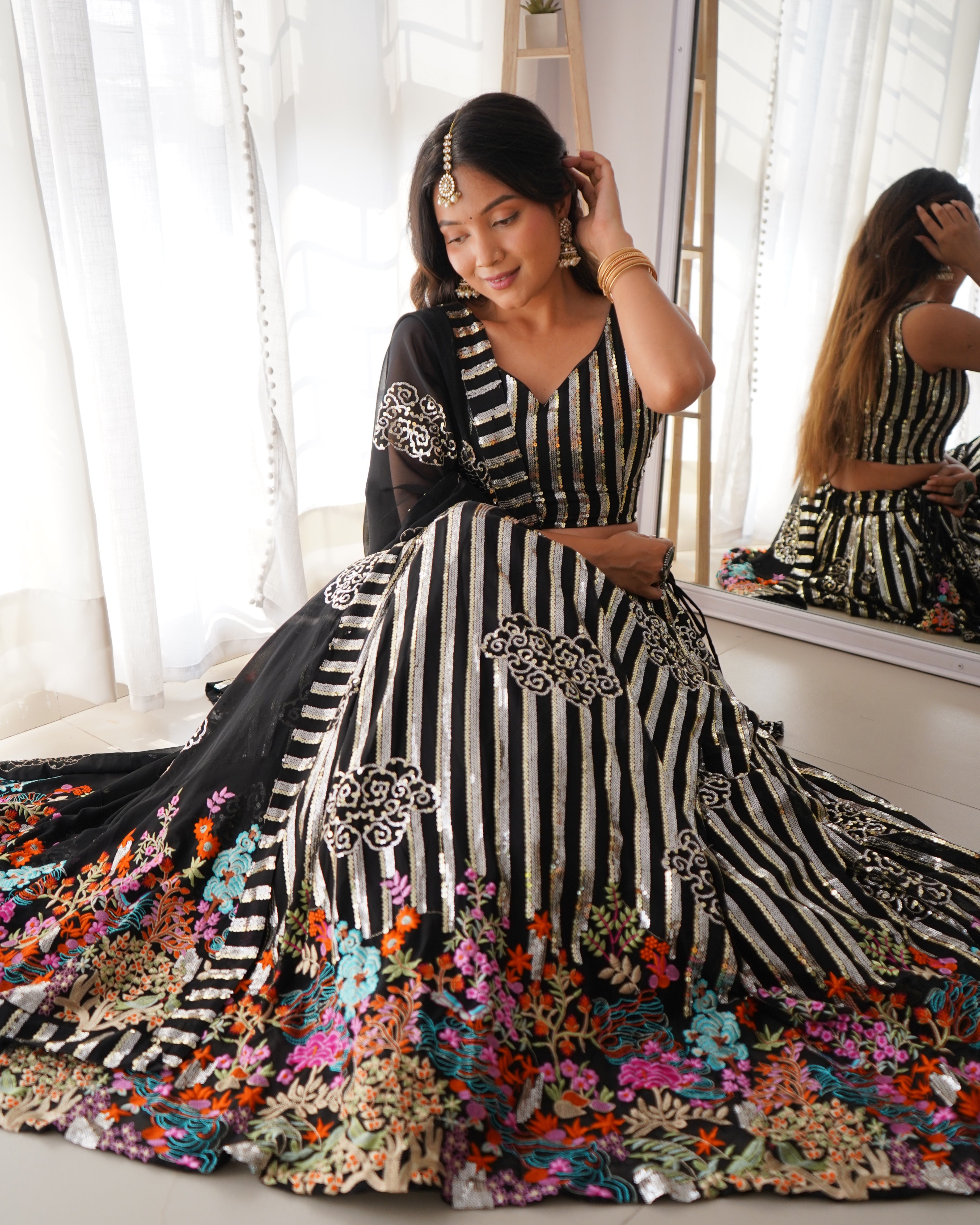 Black Party Wear Lehenga