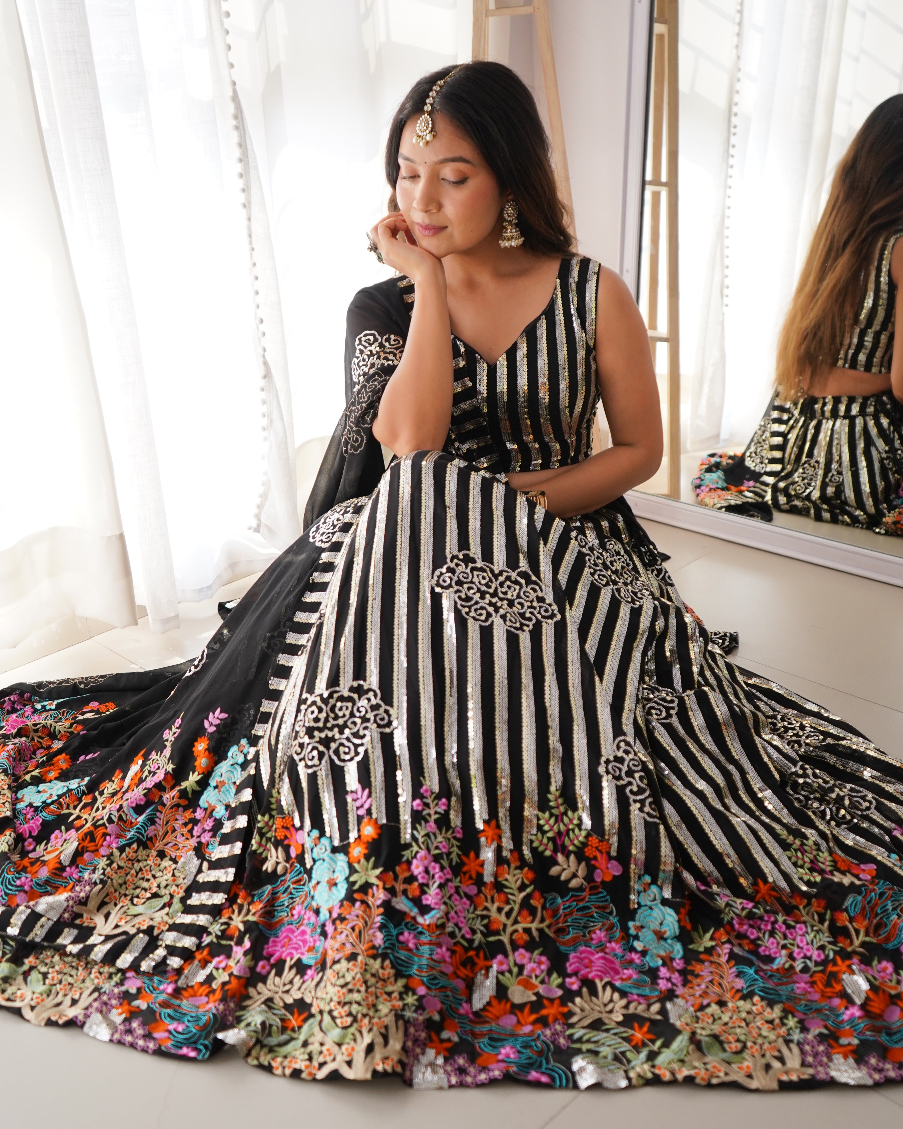 Black Party Wear Lehenga