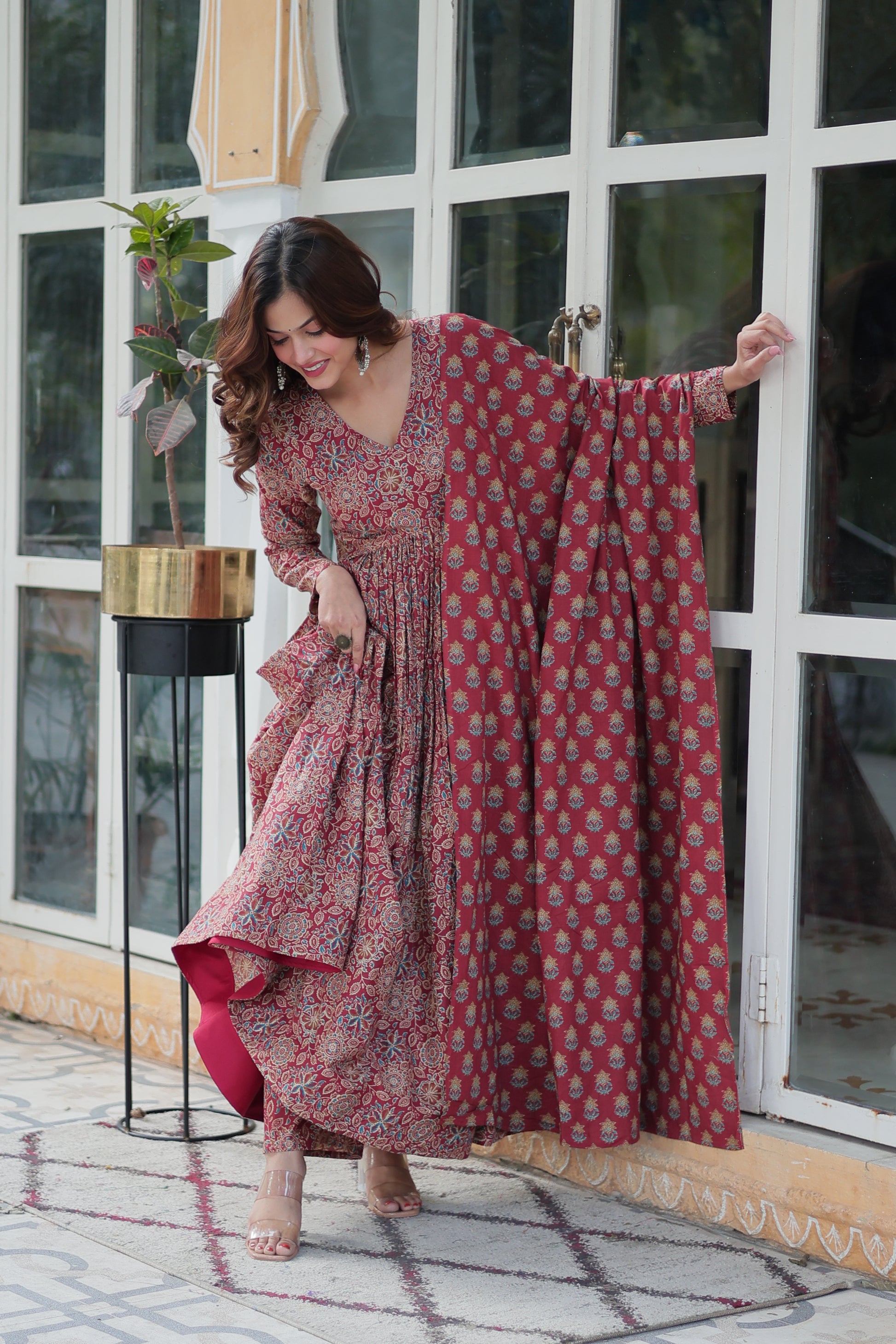 Office Wear Cotton Kurta Set M