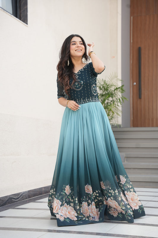 Rama Georgette Party Dress