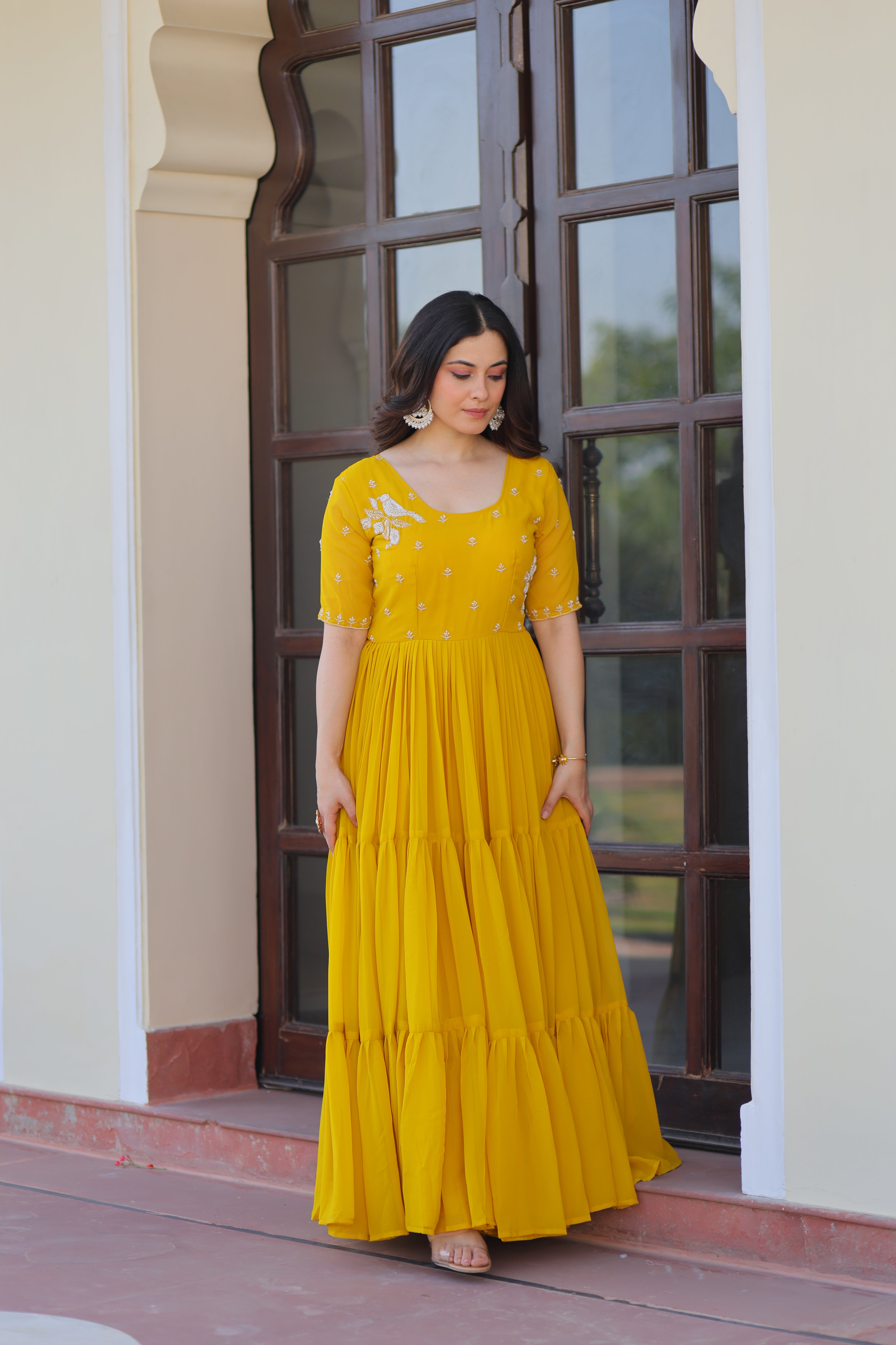 Yellow Gown Dress For Women