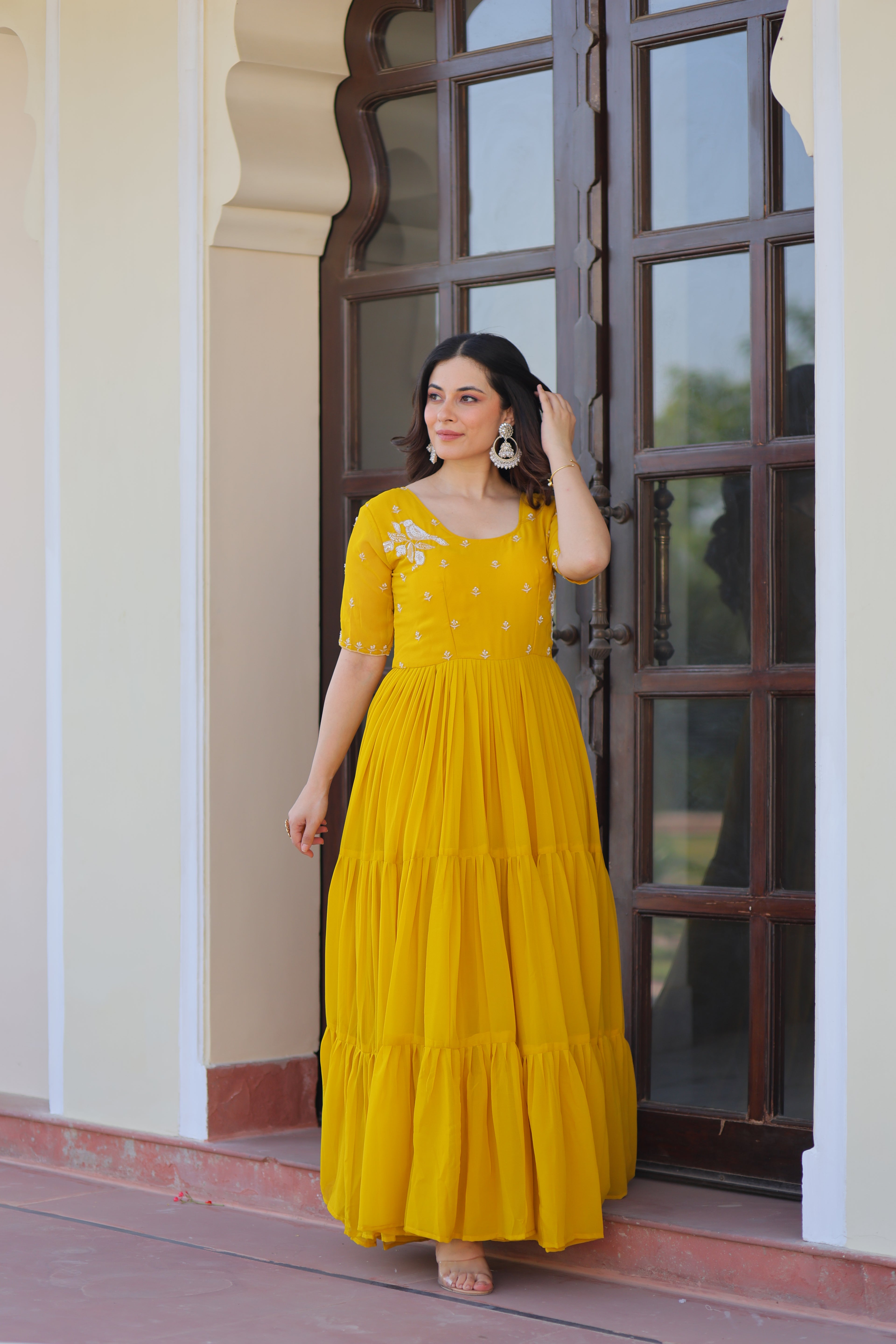 Yellow Gown Dress For Women