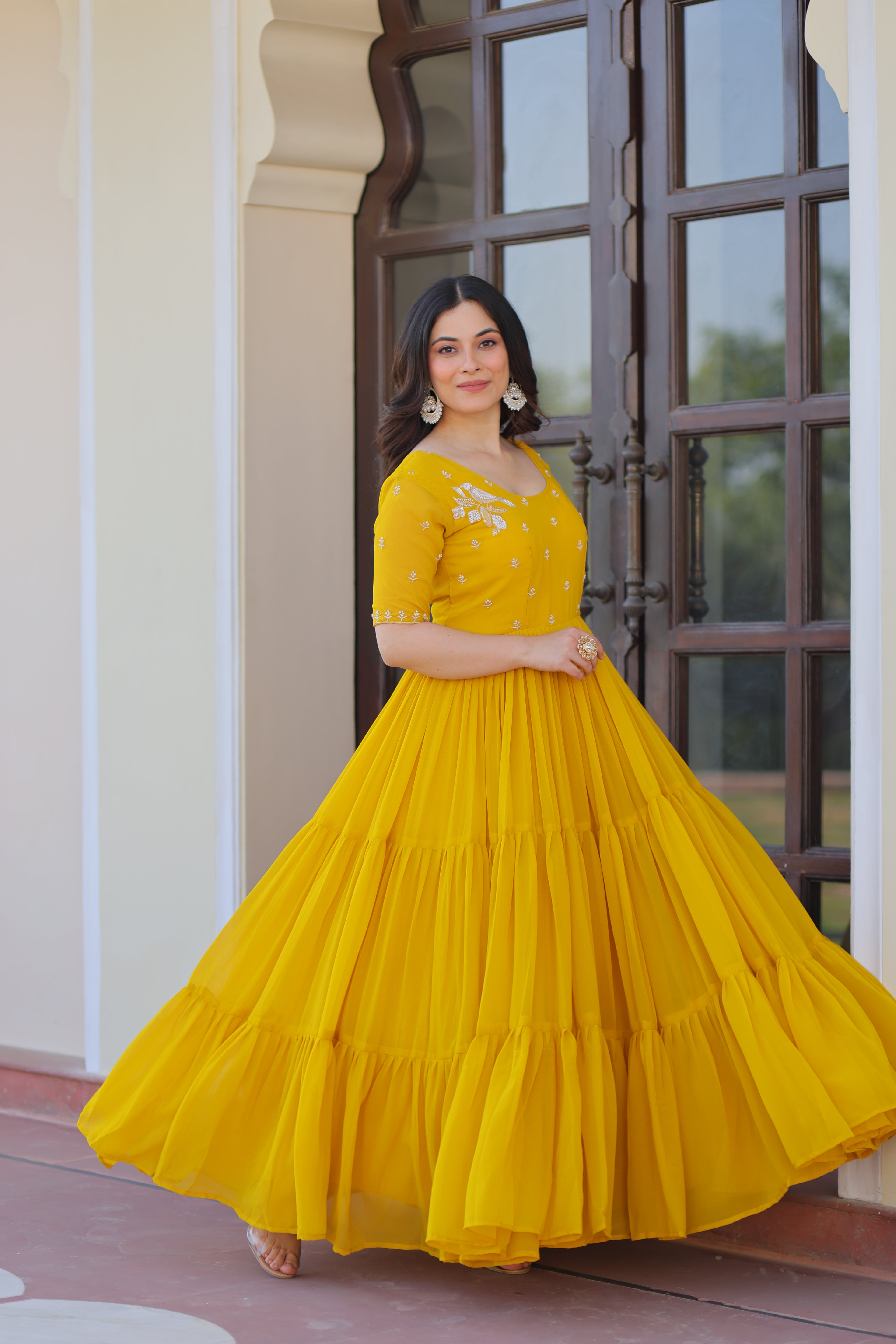 Yellow Gown Dress For Women