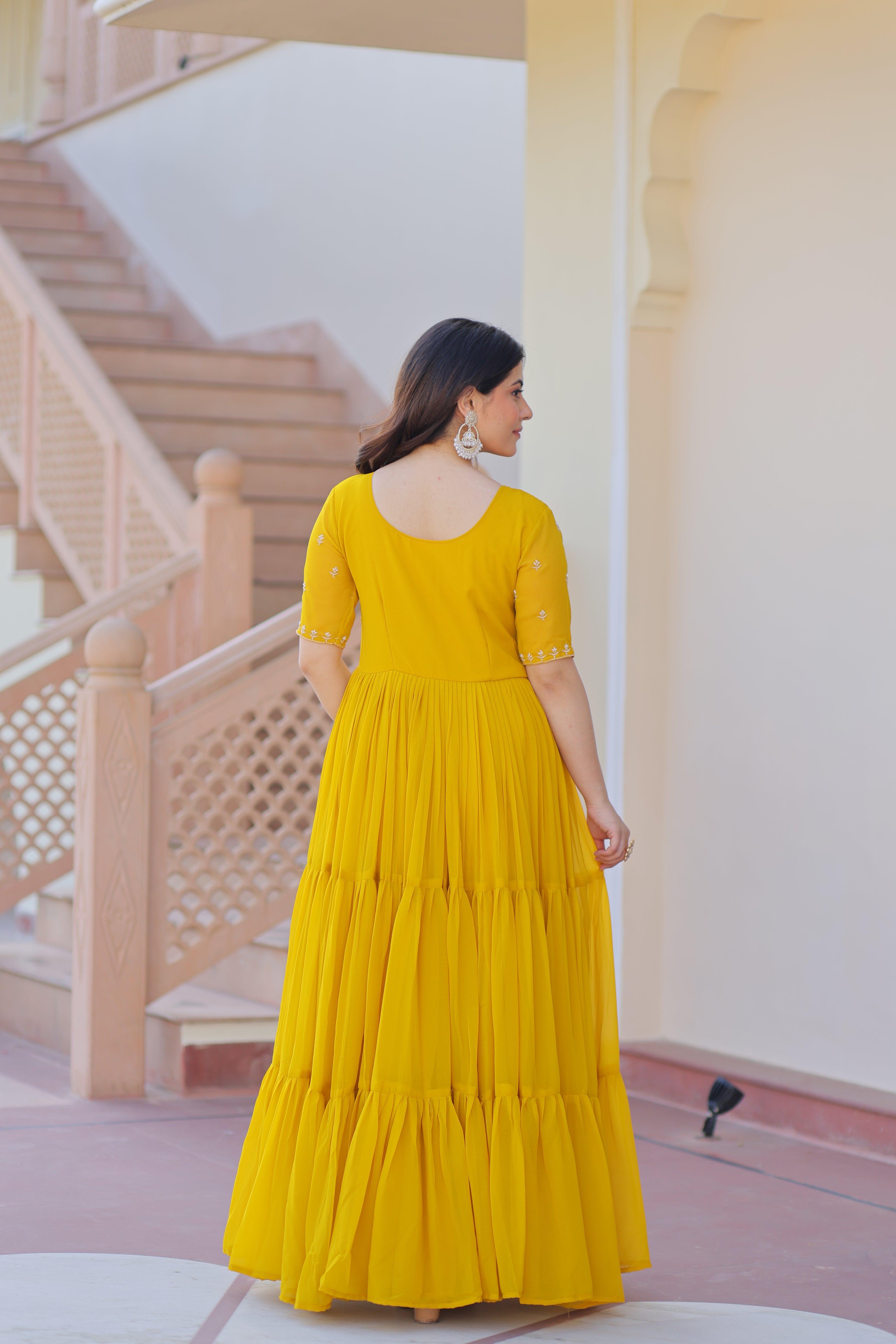 Yellow Gown Dress For Women
