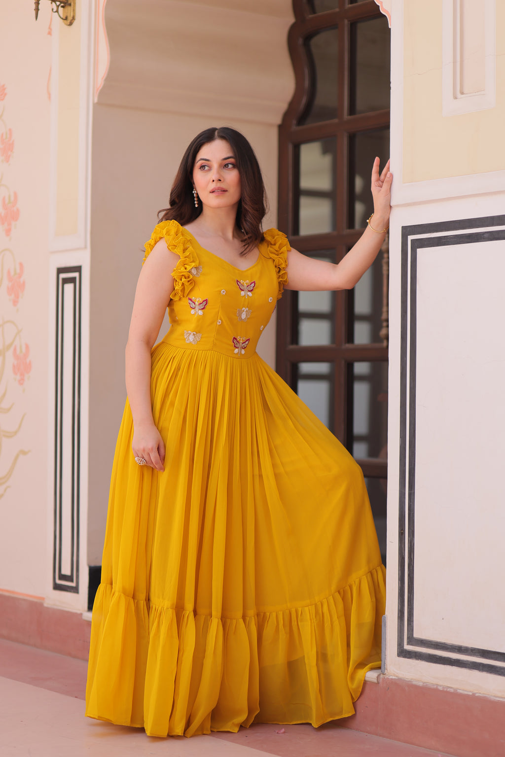 Yellow One Piece Dress For Women